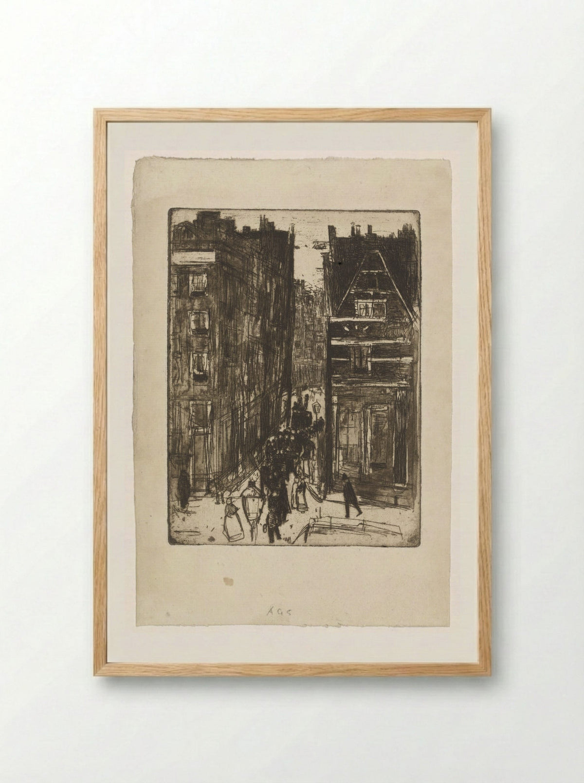 Gasthuismolensteeg in Amsterdam - Isaac Israels - Framed Print Wood