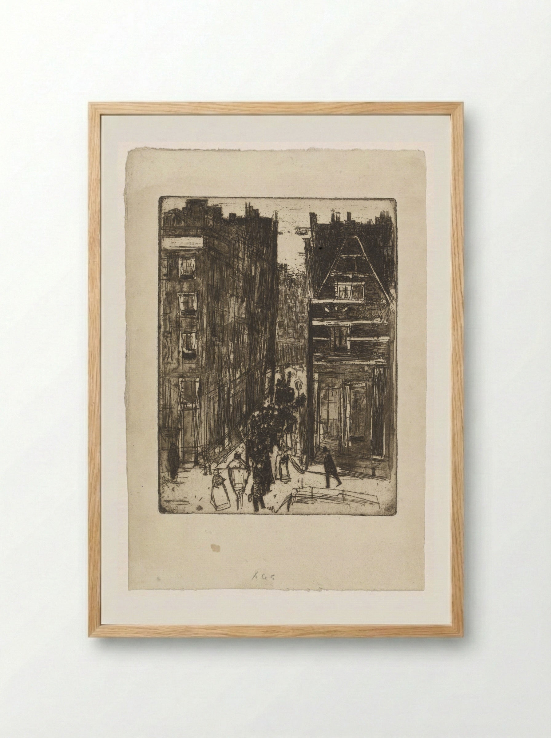 Gasthuismolensteeg in Amsterdam - Isaac Israels - Framed Print Wood