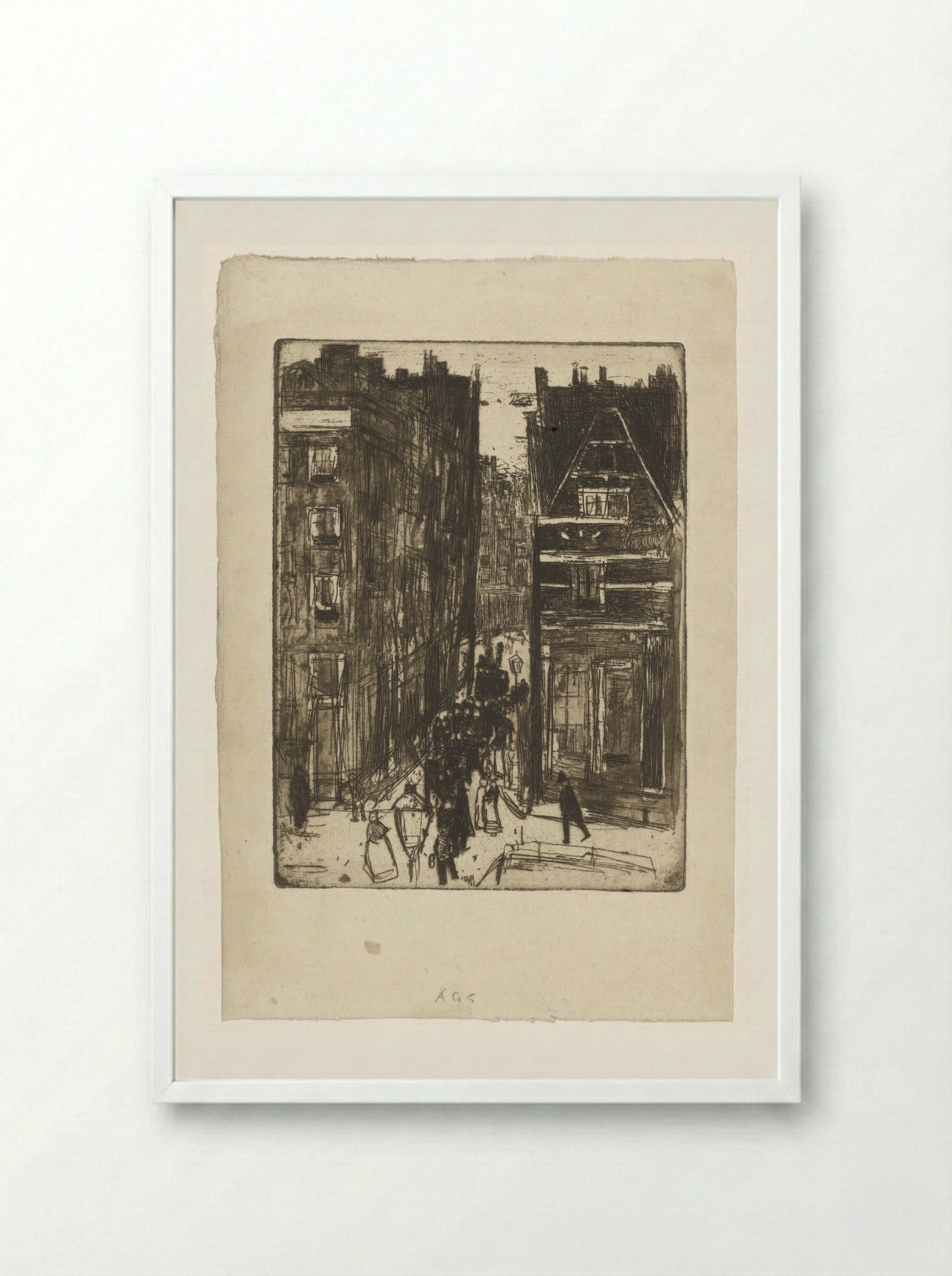 Gasthuismolensteeg in Amsterdam - Isaac Israels - Framed Print White