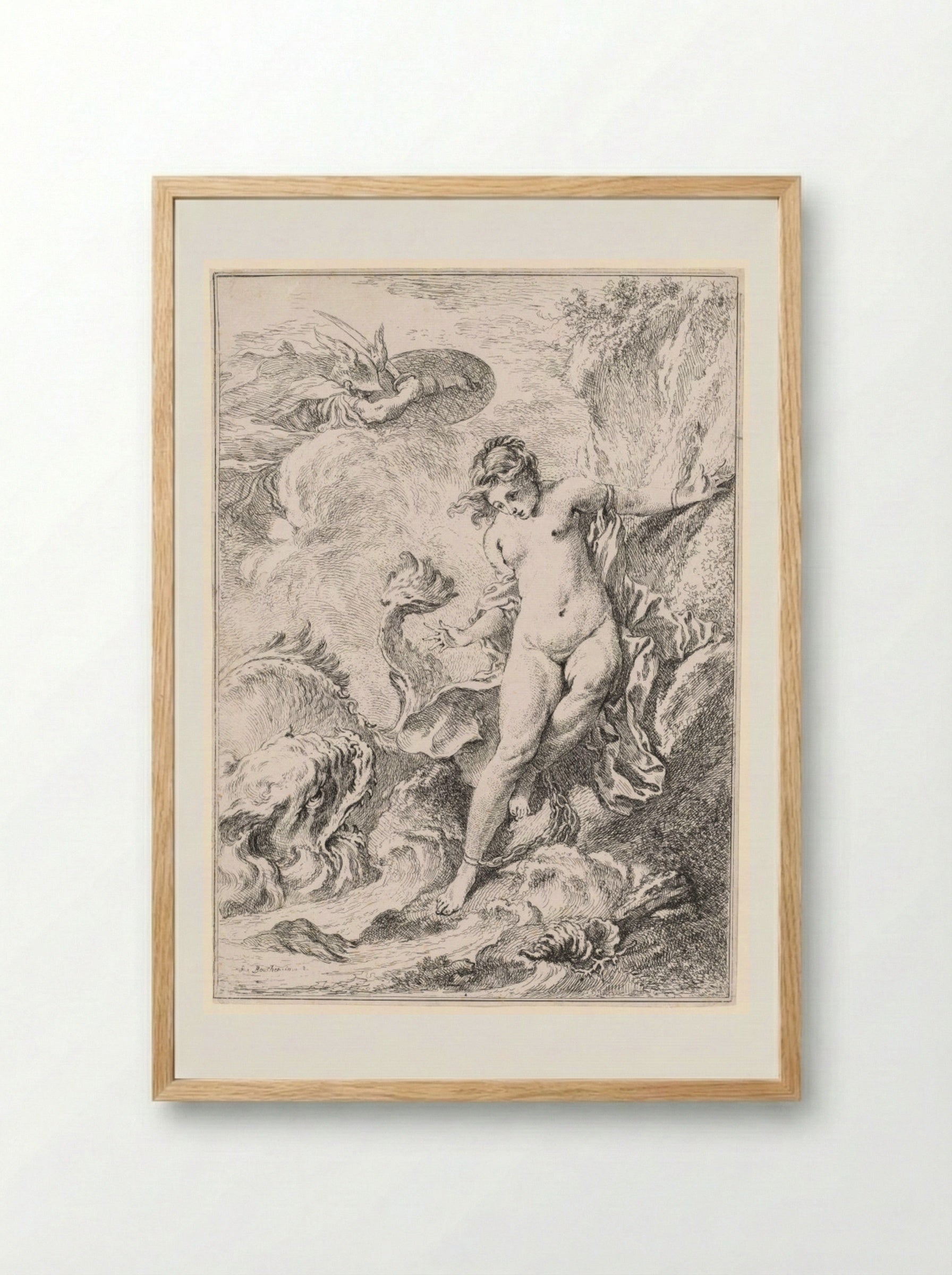 Andromeda (Andromède) - François Boucher - Framed Print Wood