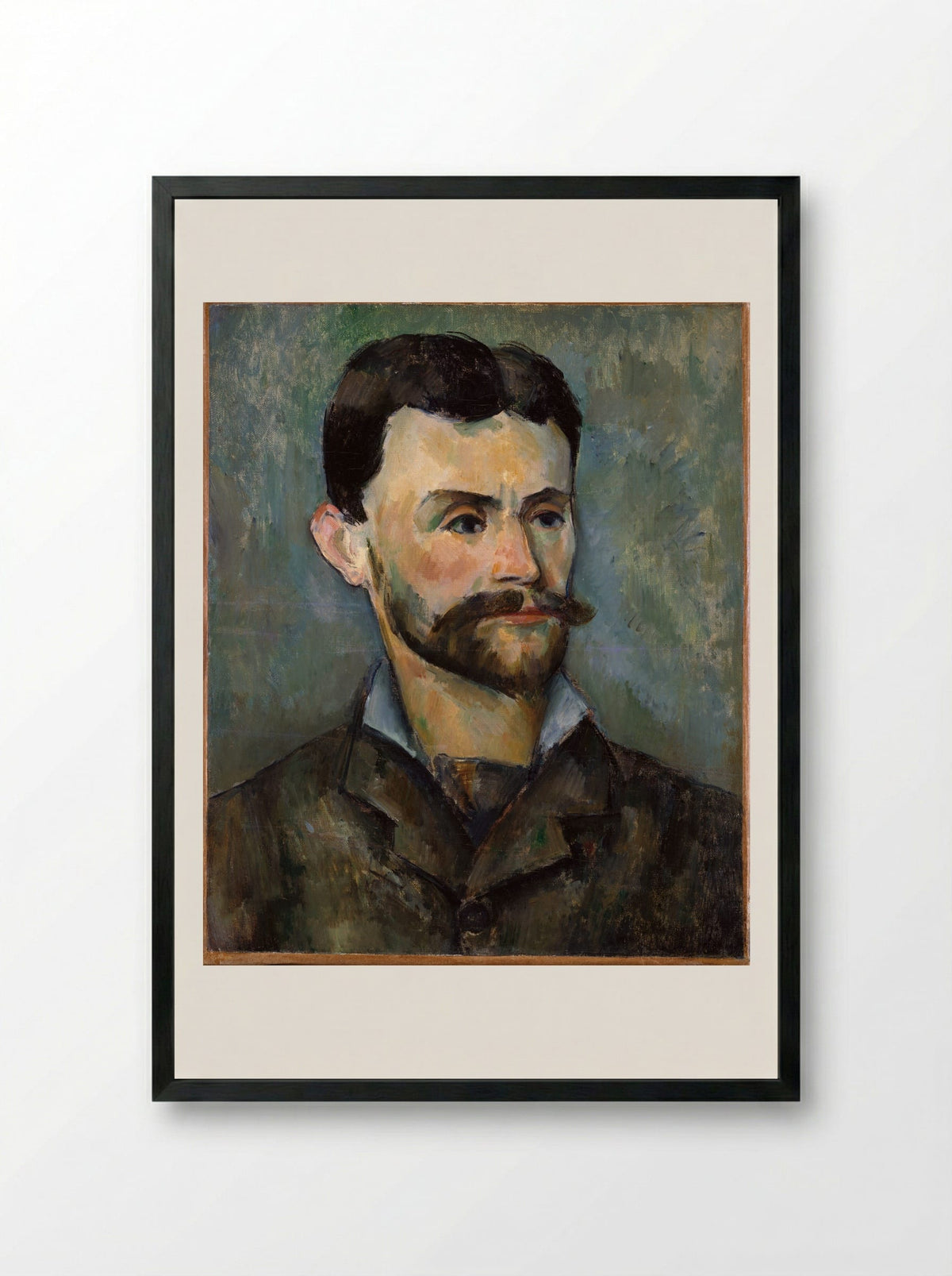 Portrait of Jules Peyron - Paul Cézanne - Framed Print Black