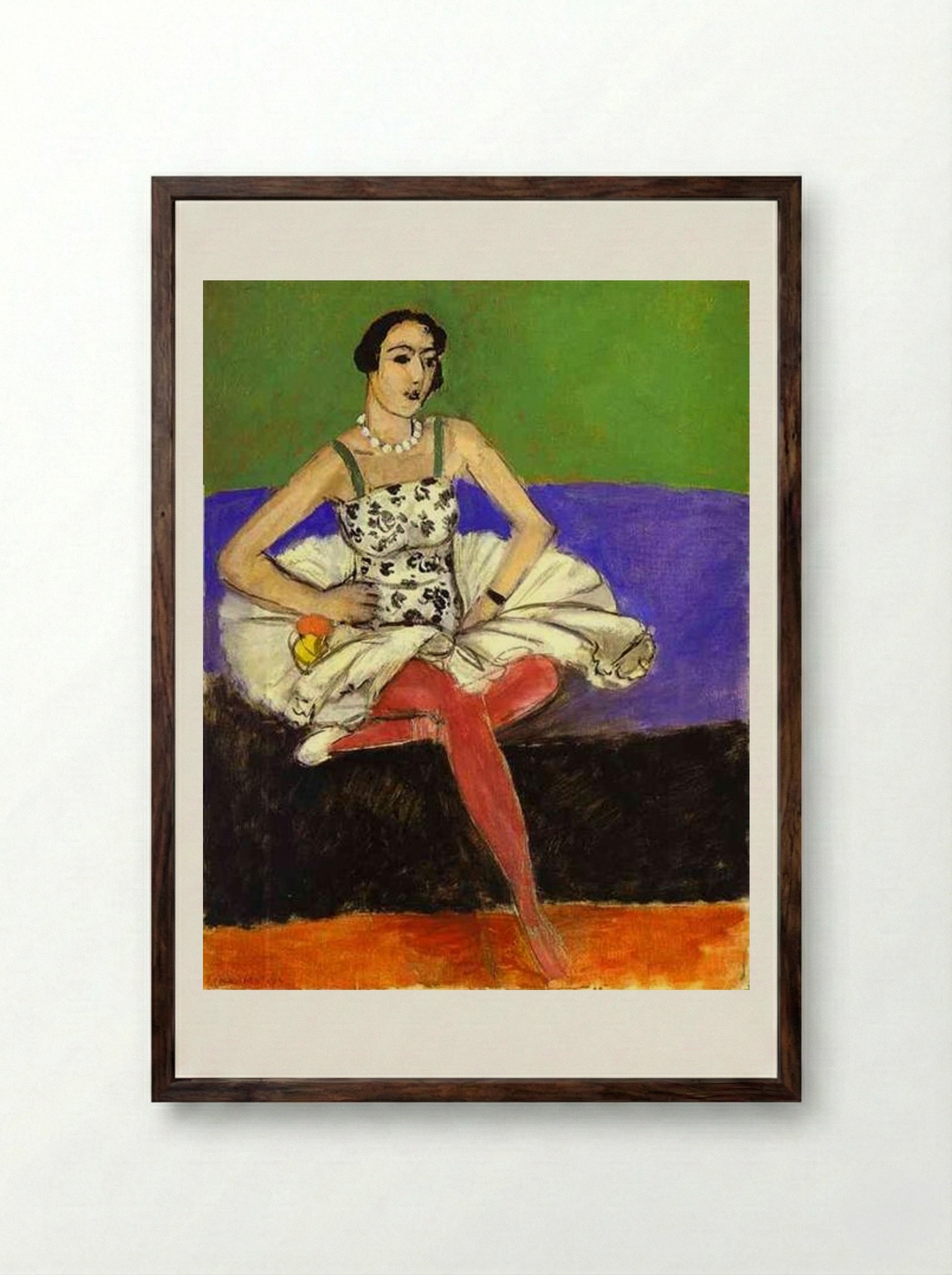 Ballet Dancer - Henri Matisse - Framed Print Dark Wood