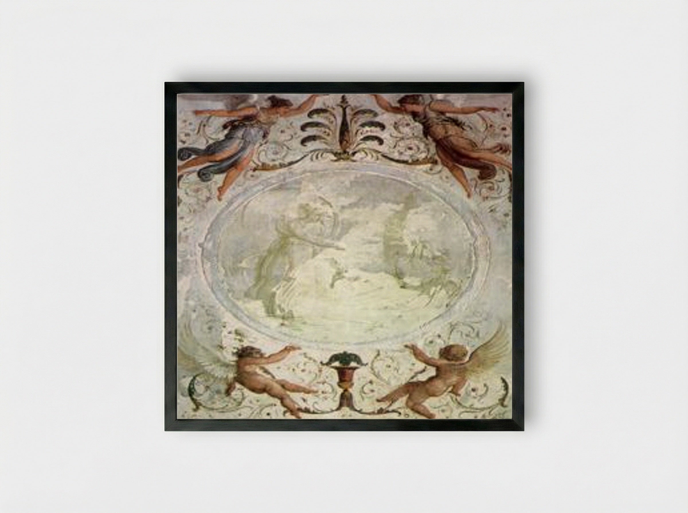 Thetis Immersing Achilles in the River Styx - Francesco Hayez - Framed Print Black