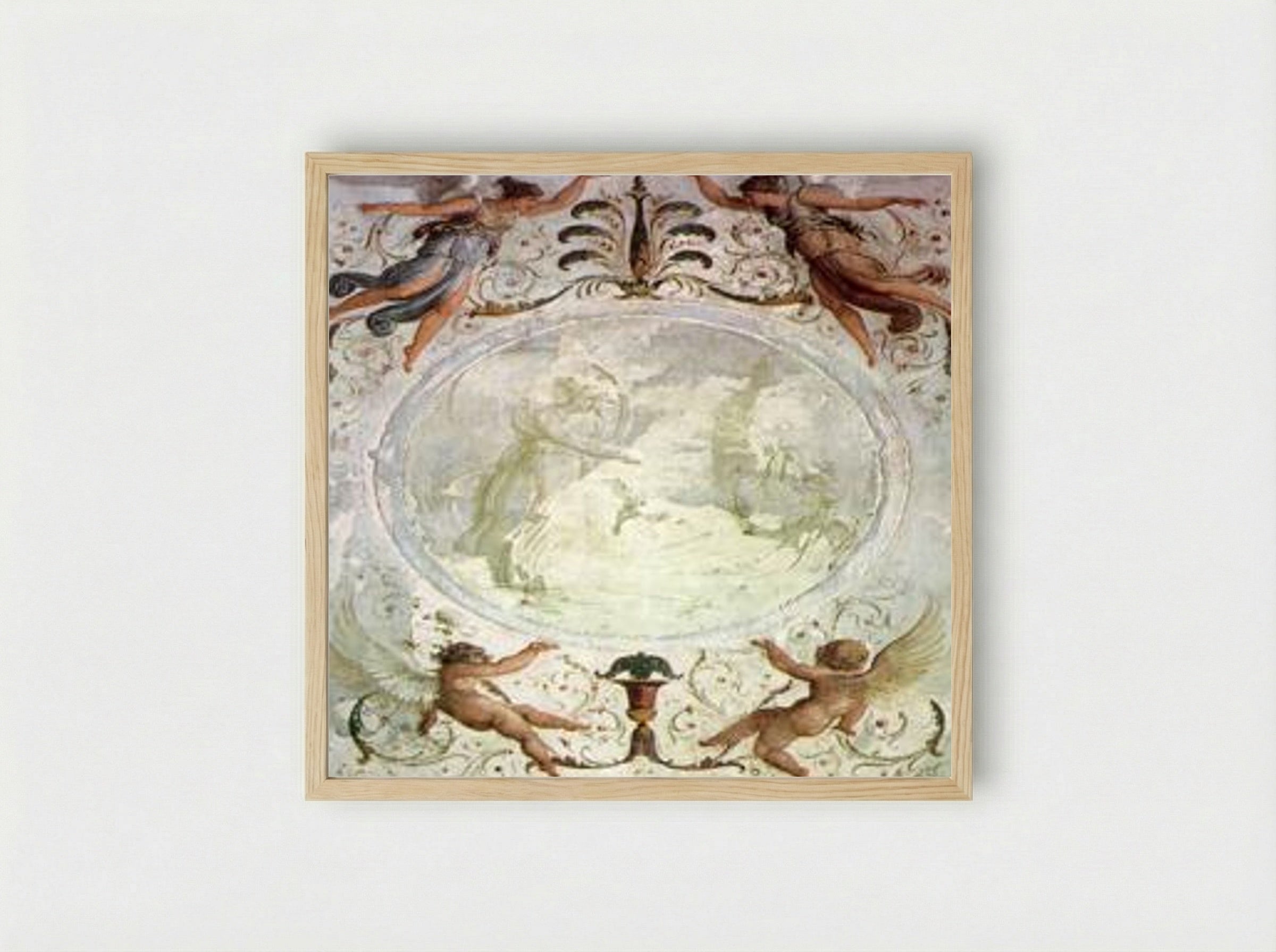 Thetis Immersing Achilles in the River Styx - Francesco Hayez - Framed Print Wood