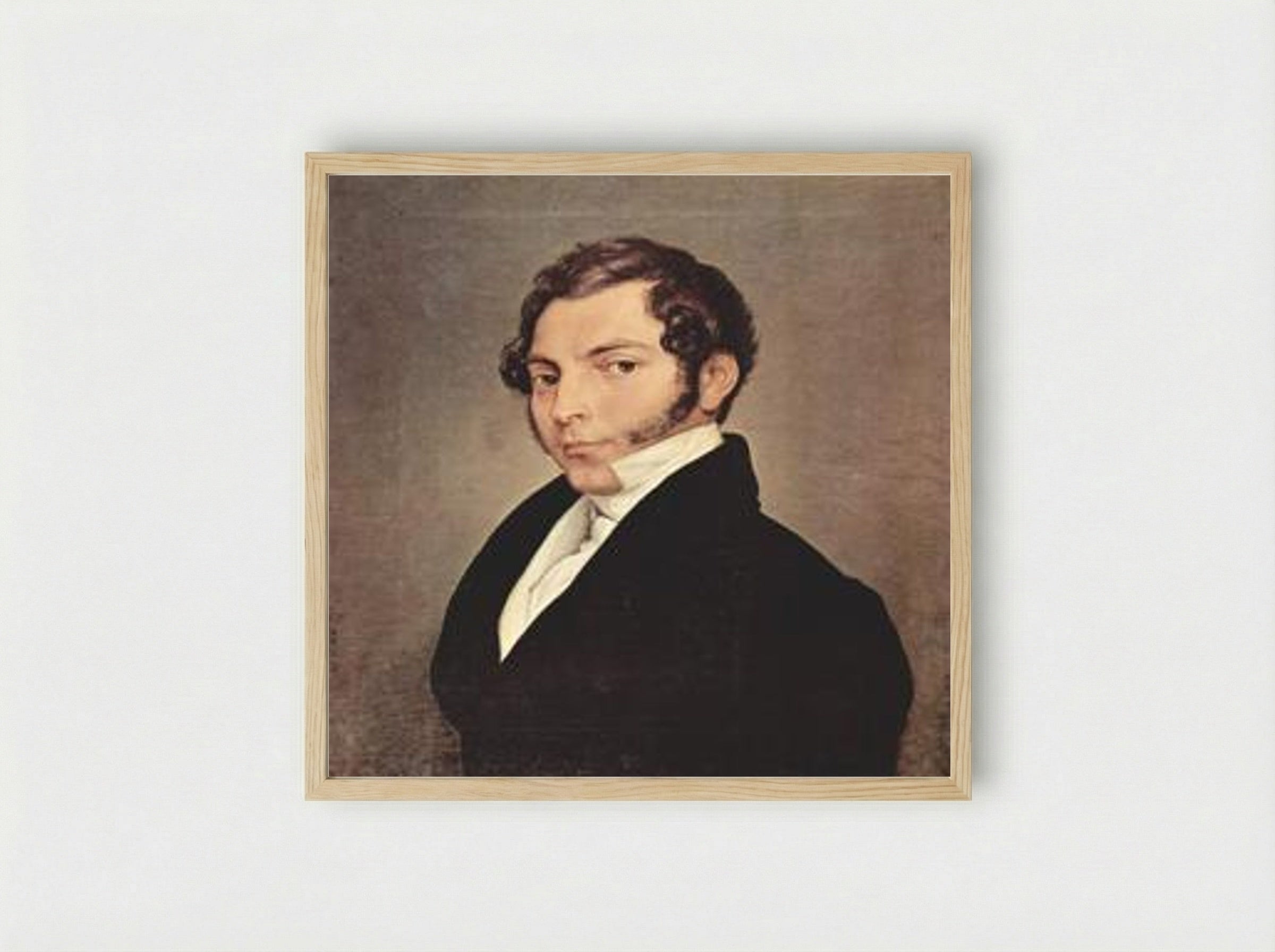 Portrait of Conte Ninni - Francesco Hayez - Framed Print Wood