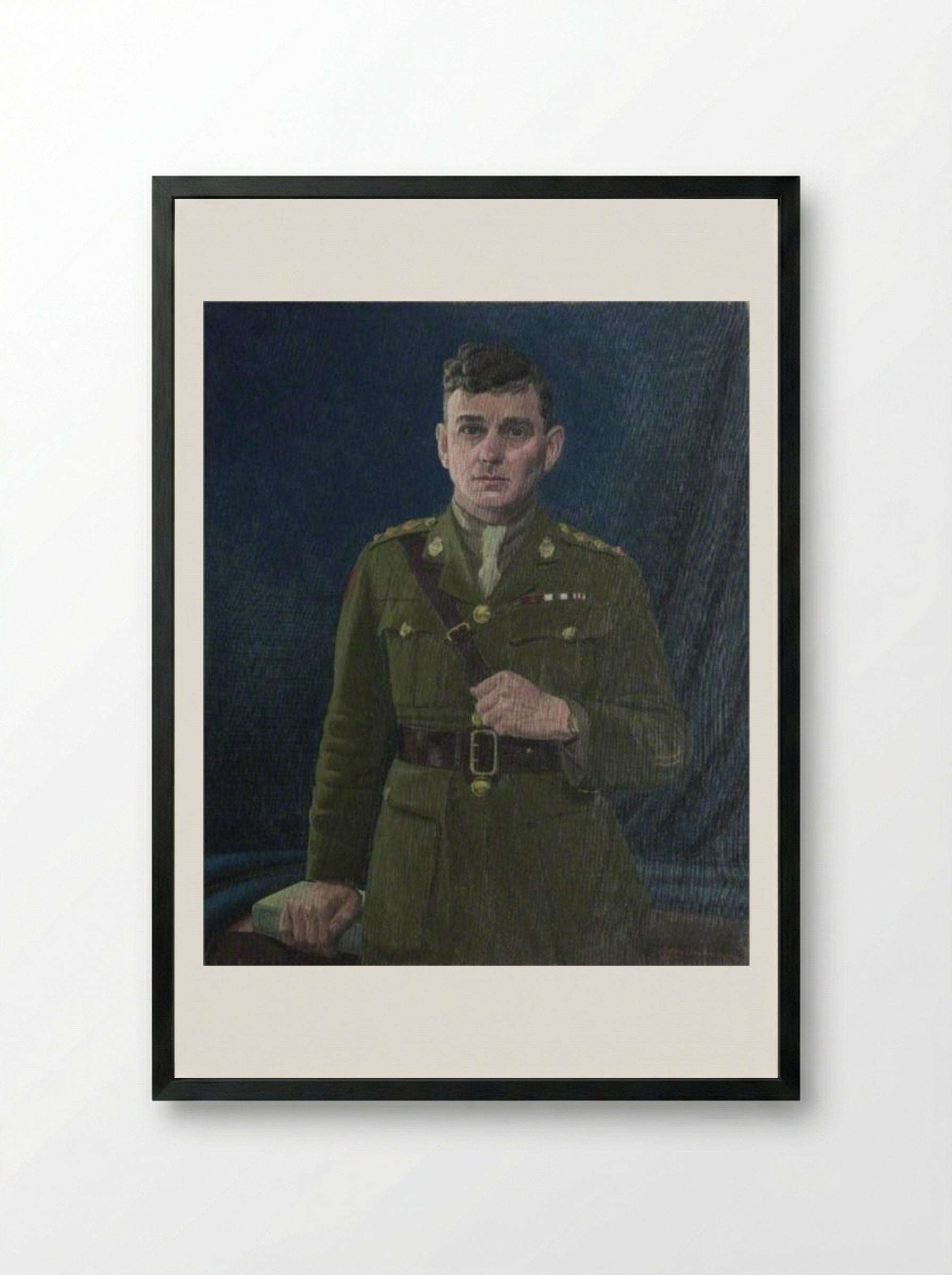 Captain George Burdon McKean, VC, MC - Leon Underwood - Framed Print Black