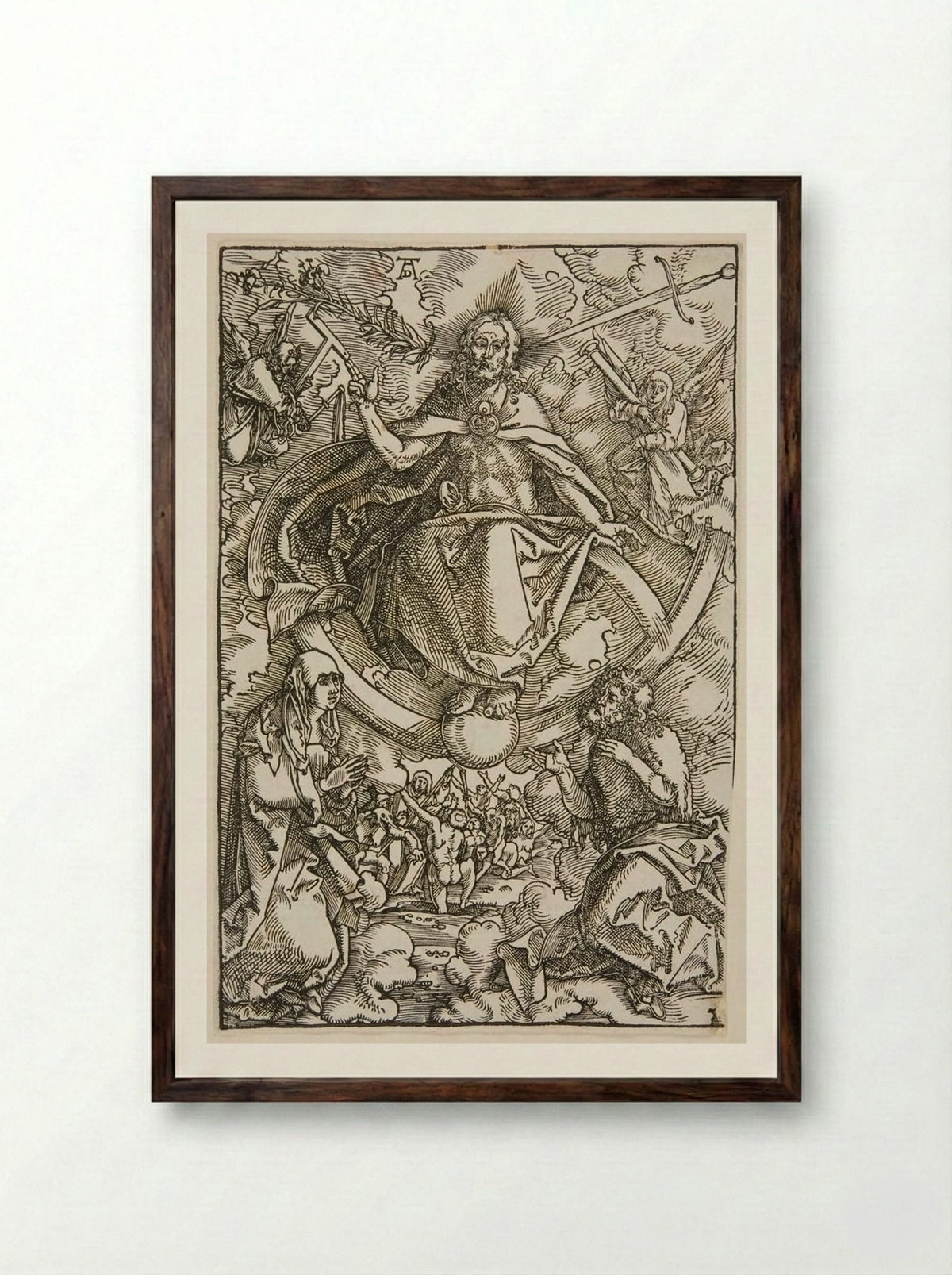The Last Judgment - Hans Baldung Grien - Framed Print Dark Wood