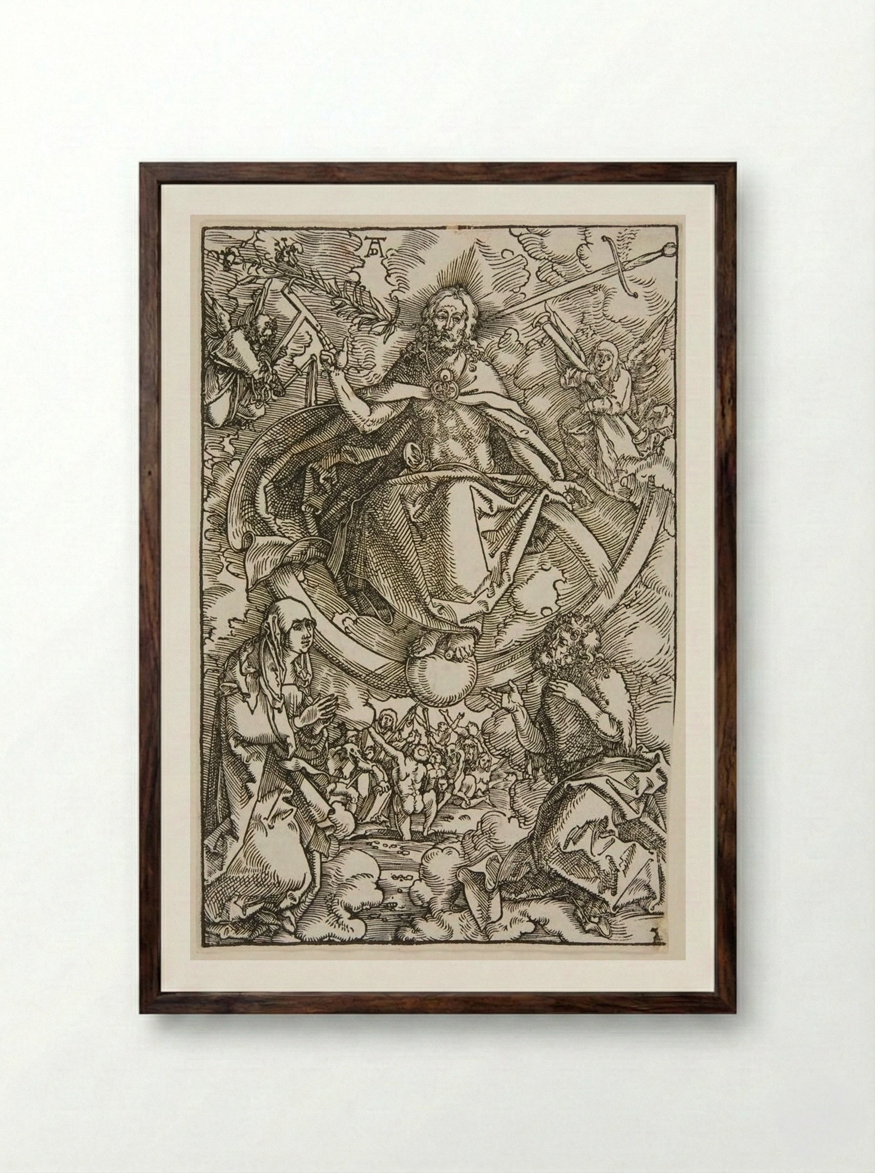 The Last Judgment - Hans Baldung Grien - Framed Print Dark Wood