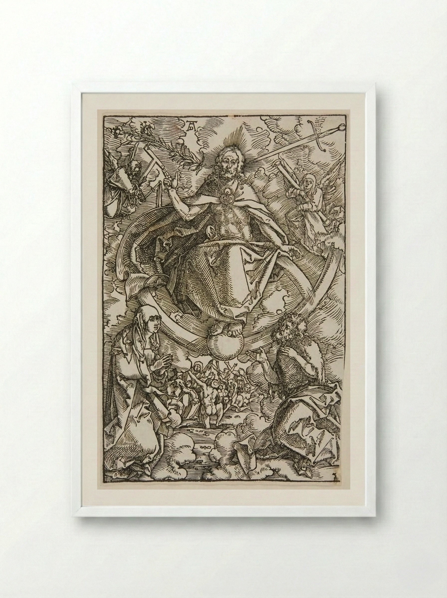 The Last Judgment - Hans Baldung Grien - Framed Print White