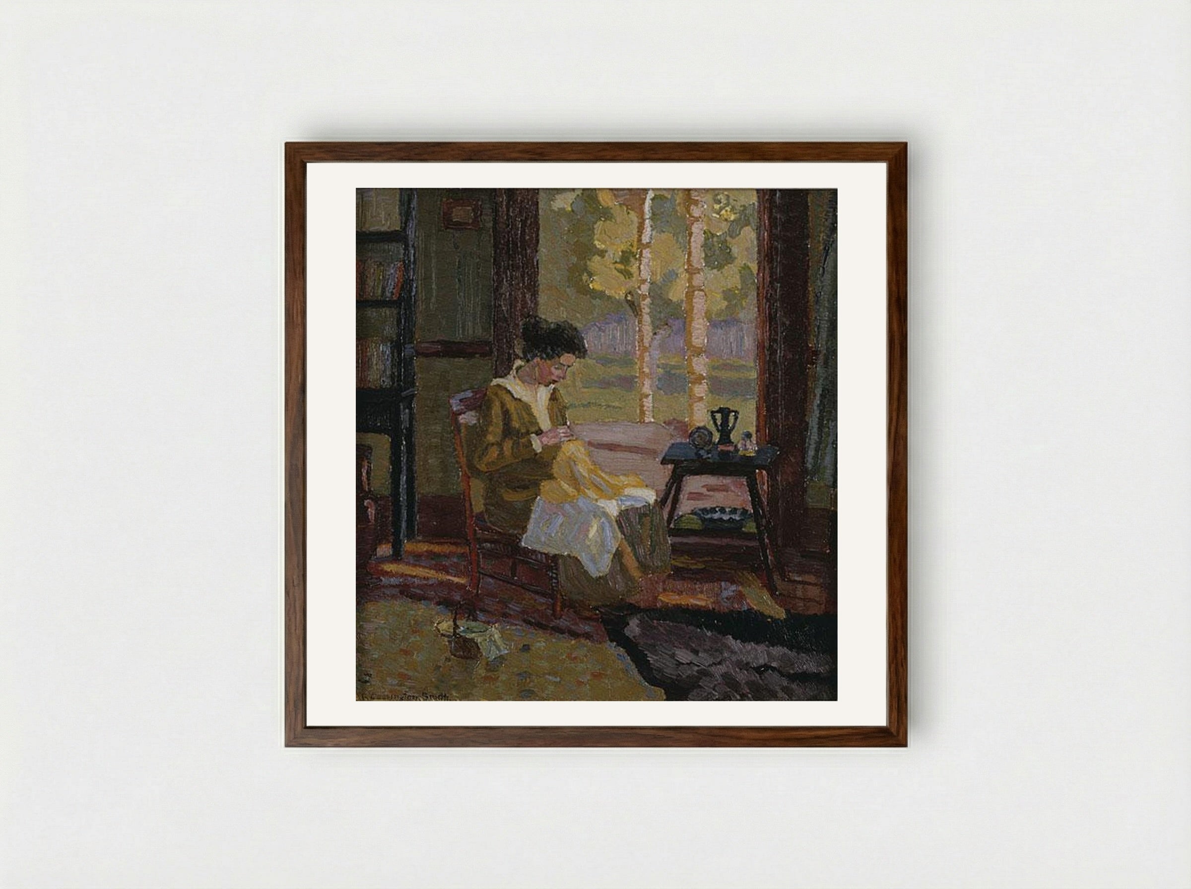 Open Window - Grace Cossington Smith - Framed Print Dark Wood