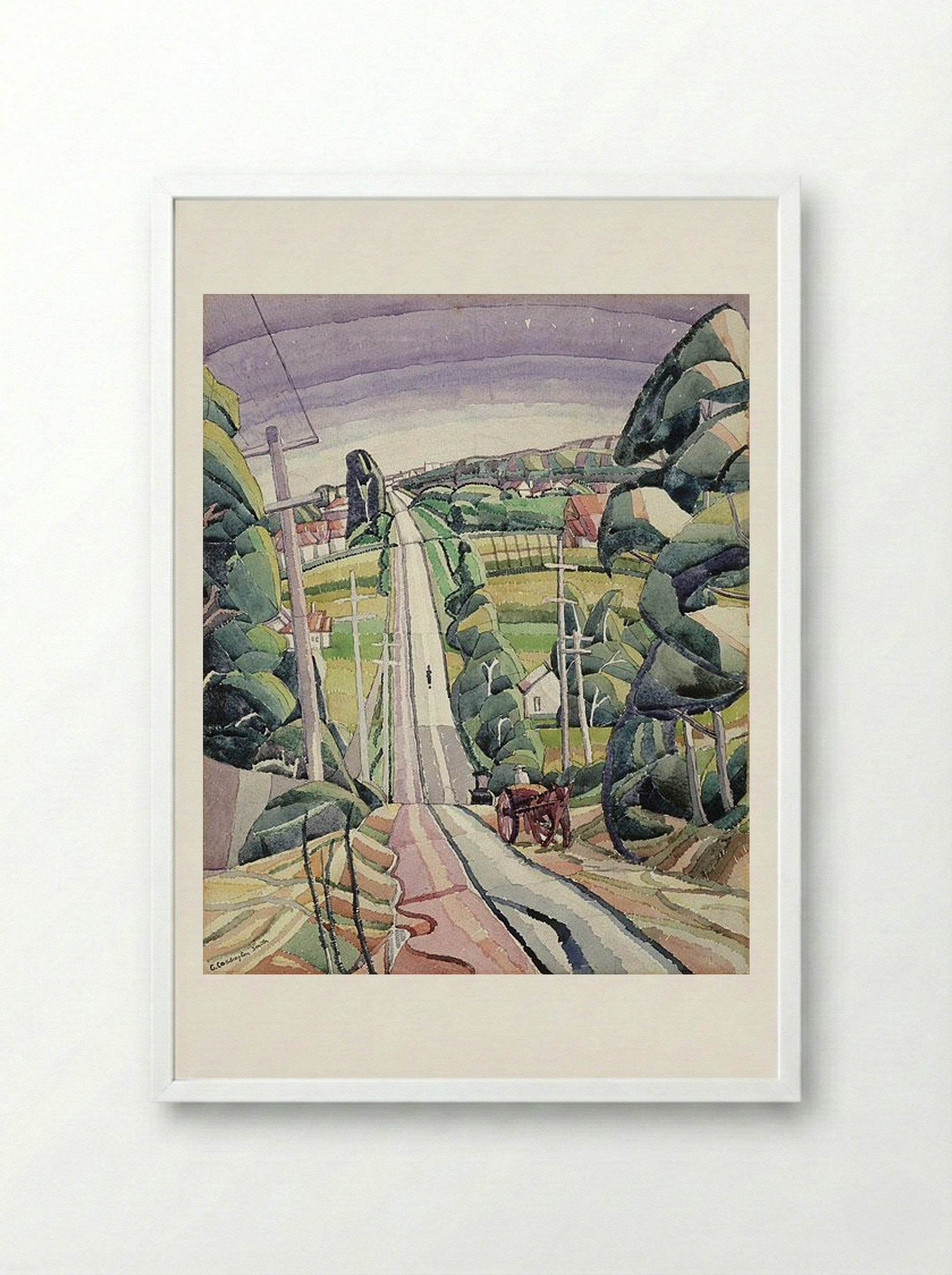 Eastern Road, Turramurra - Grace Cossington Smith - Framed Print White