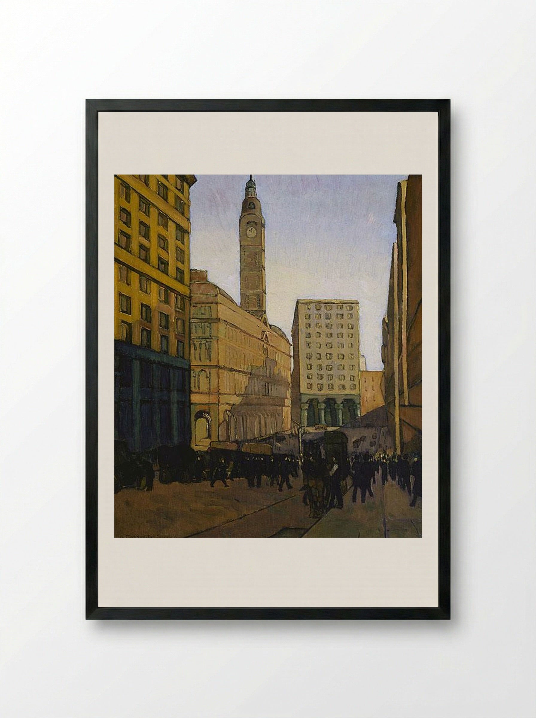 Centre of a city - Grace Cossington Smith - Framed Print Black