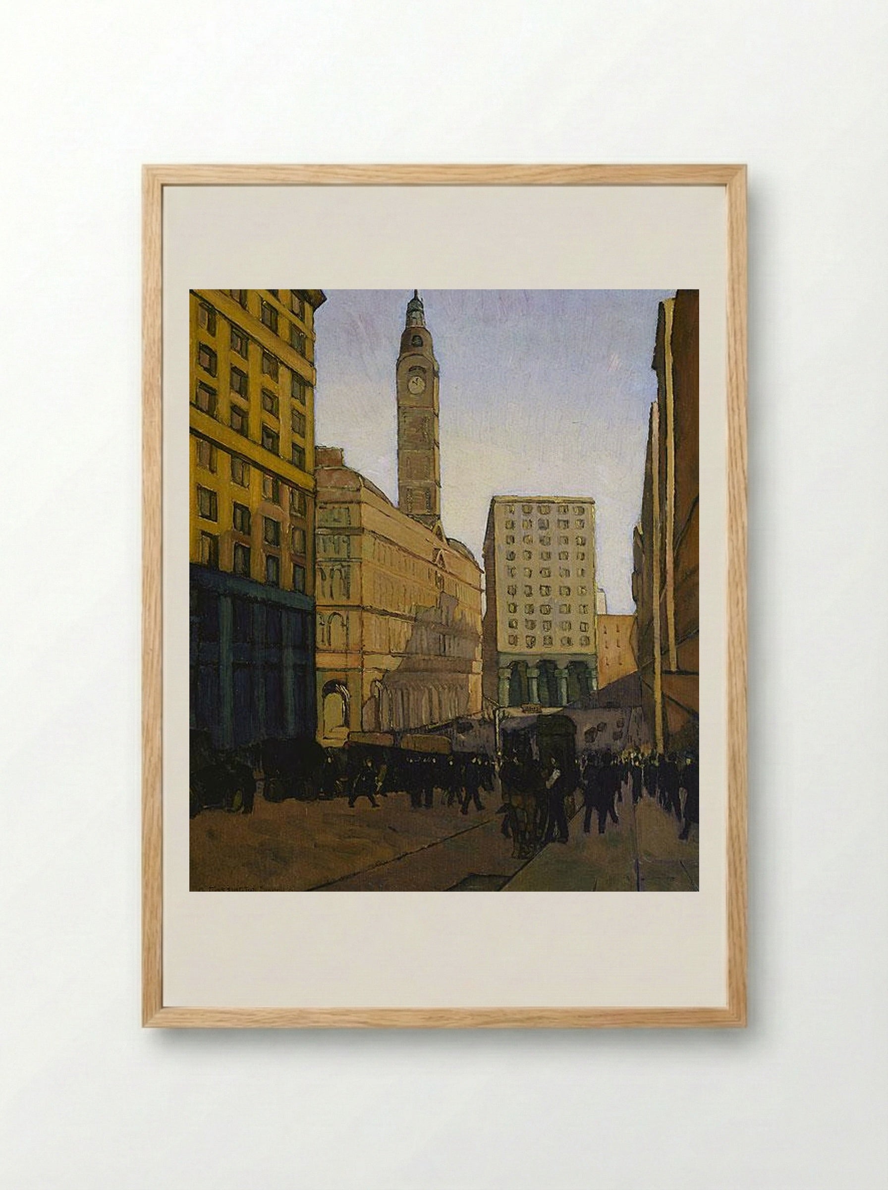 Centre of a city - Grace Cossington Smith - Framed Print Wood