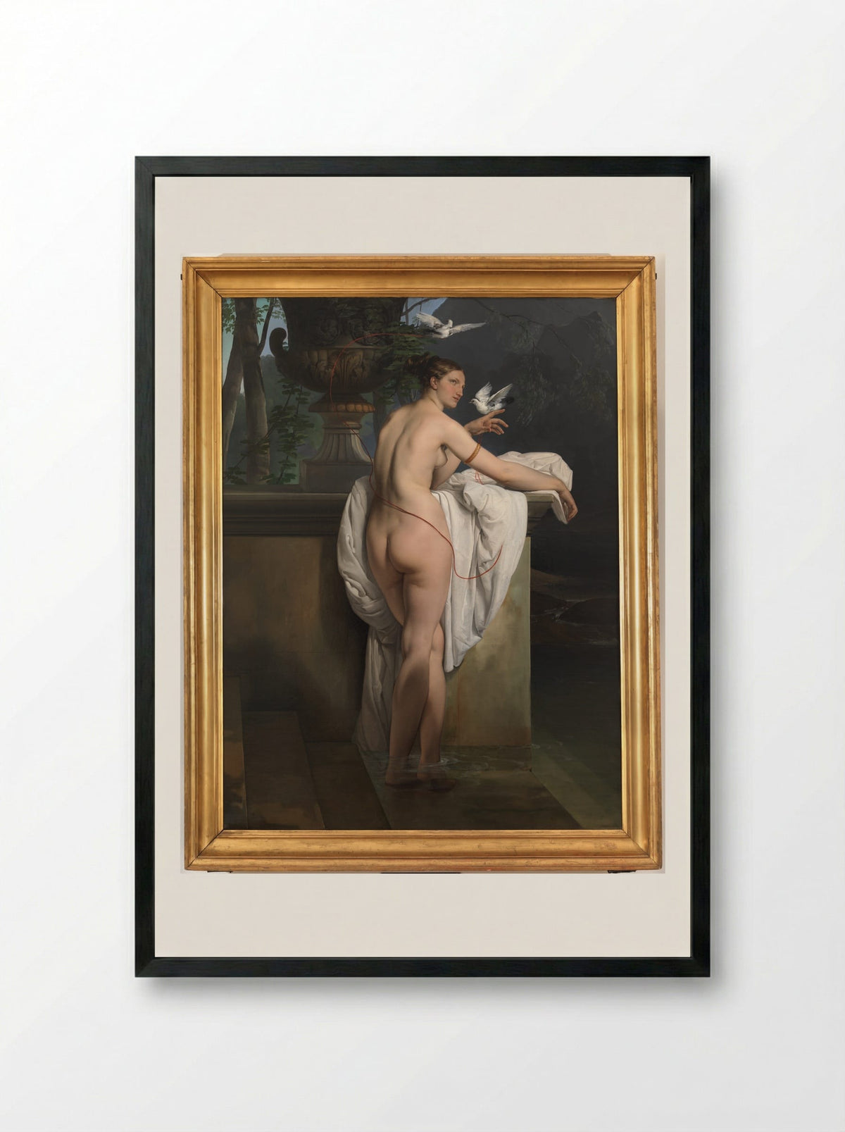 Ballerina Carlotta Chabert as Venus - Francesco Hayez - Framed Print Black