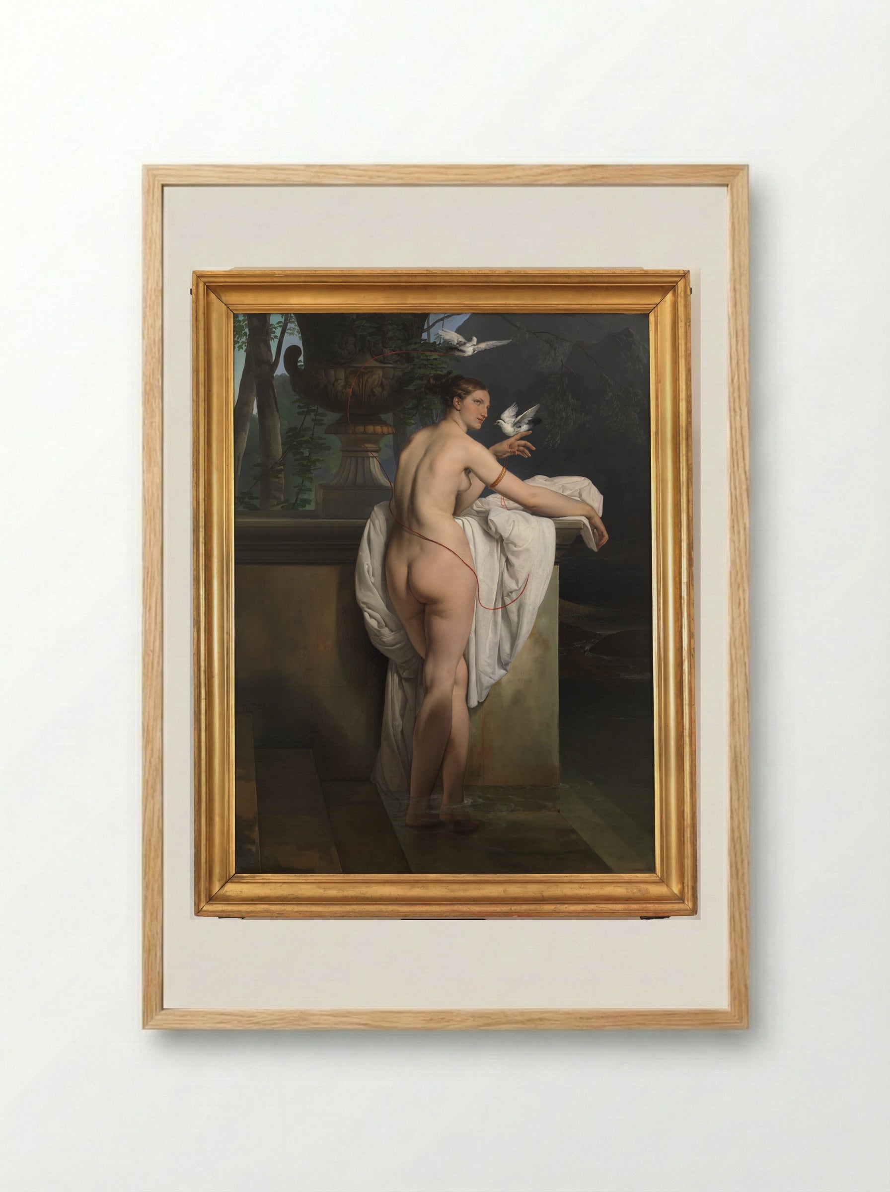 Ballerina Carlotta Chabert as Venus - Francesco Hayez - Framed Print Wood