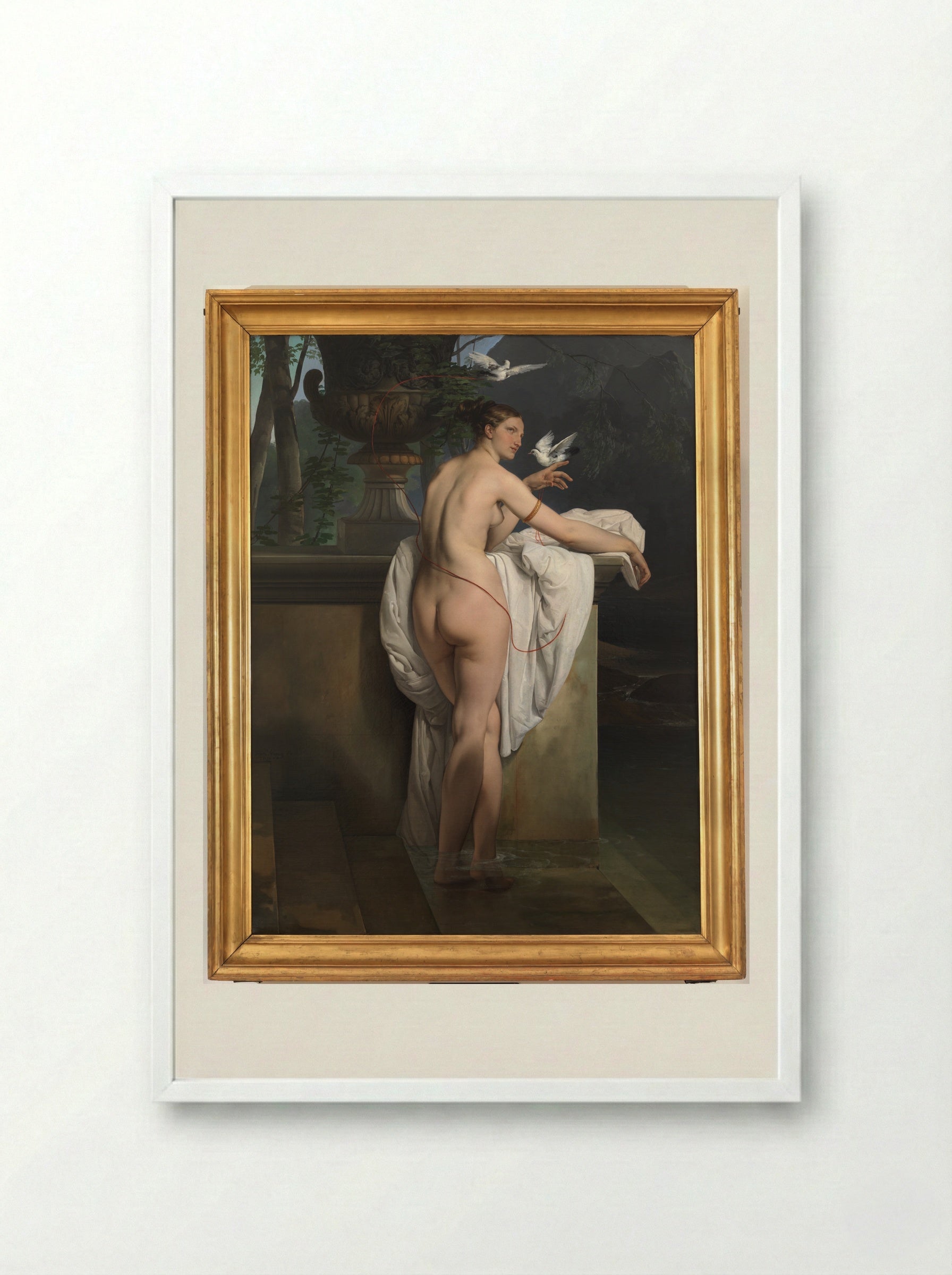 Ballerina Carlotta Chabert as Venus - Francesco Hayez - Framed Print White