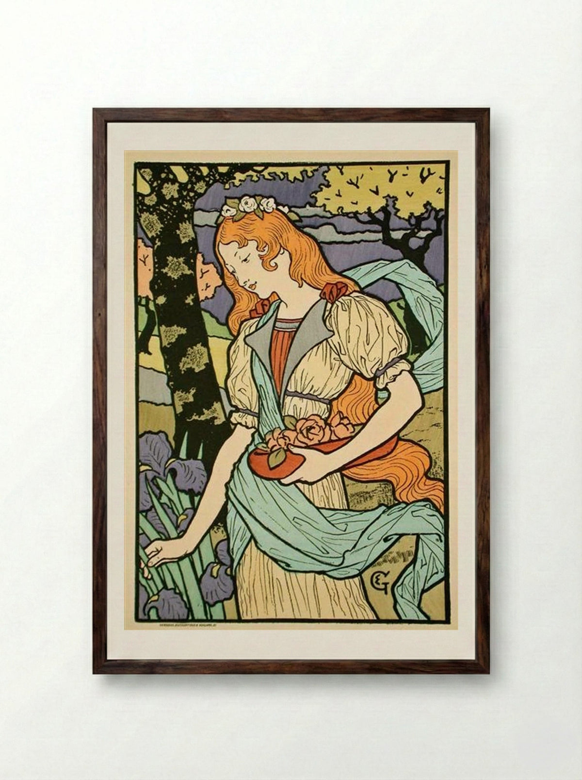 Grafton Gallery - Eugène Grasset - Framed Print Dark Wood