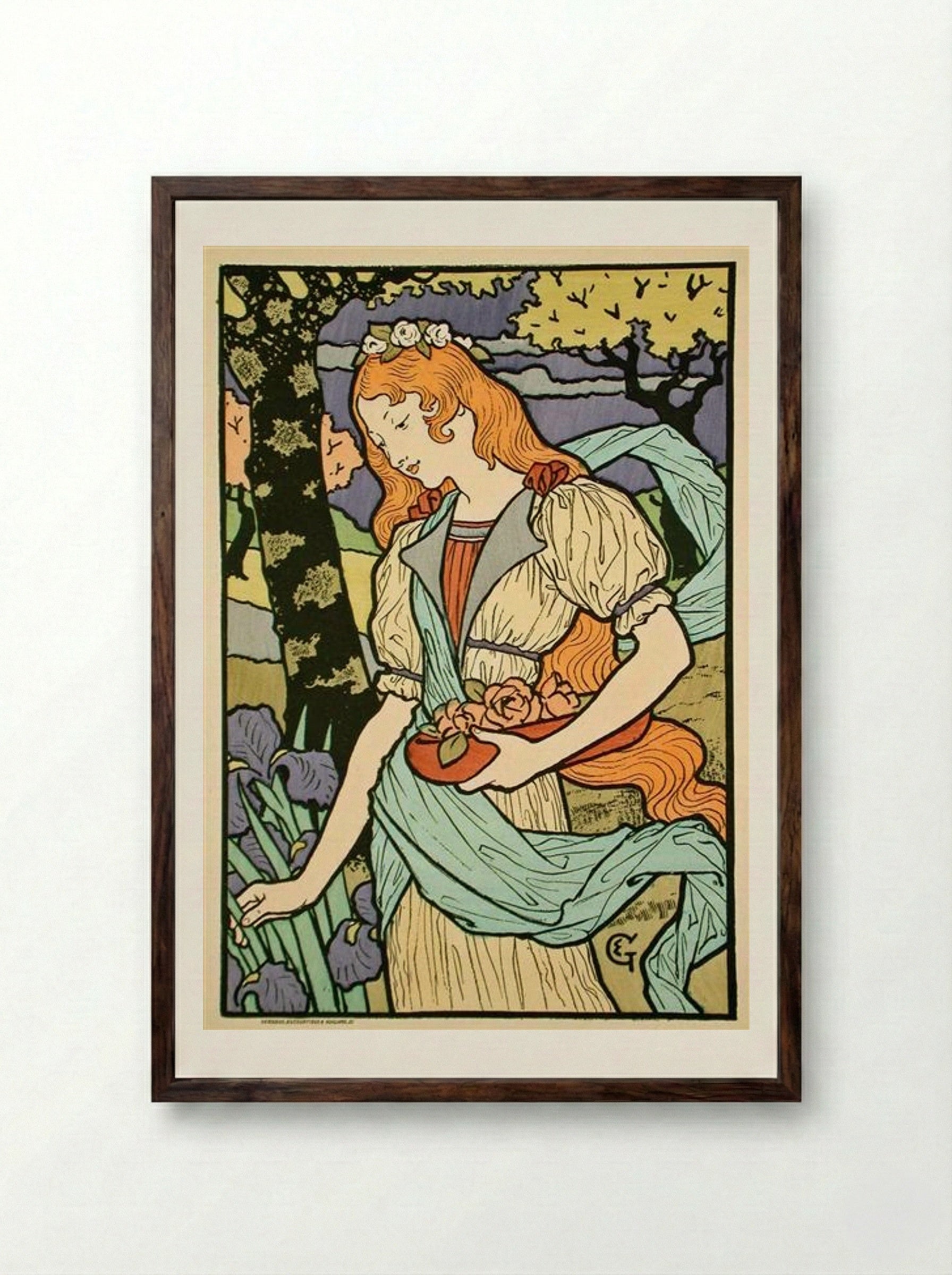Grafton Gallery - Eugène Grasset - Framed Print Dark Wood