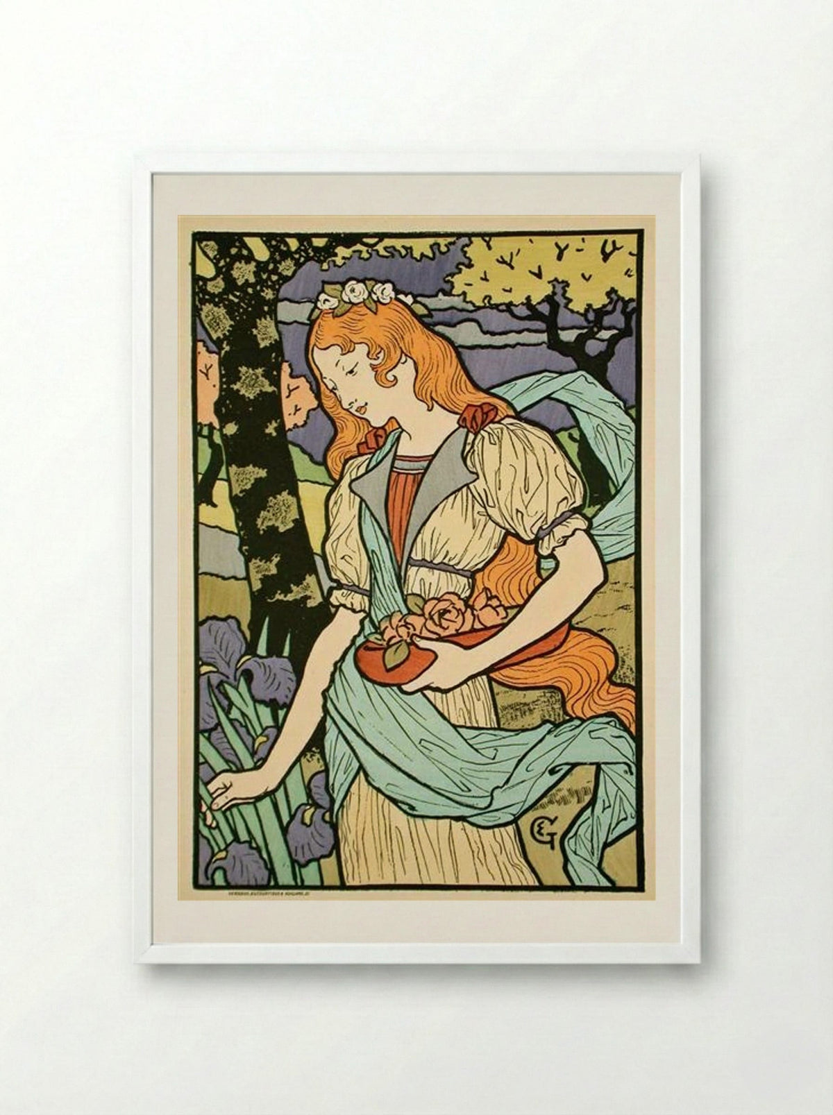 Grafton Gallery - Eugène Grasset - Framed Print White