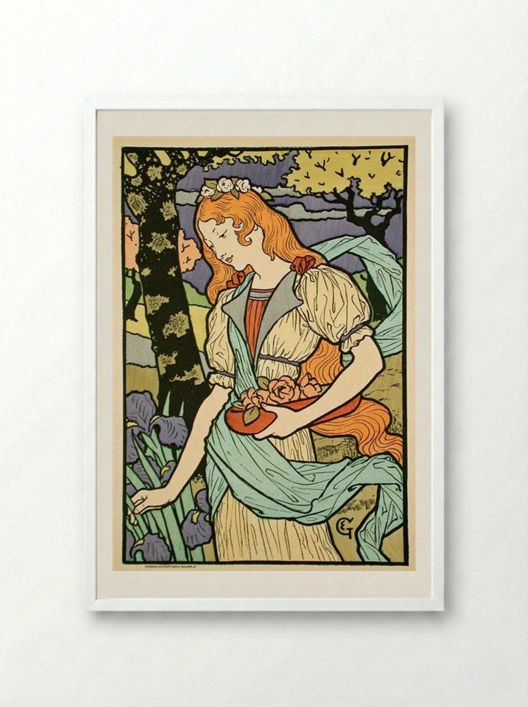Grafton Gallery - Eugène Grasset - Framed Print White