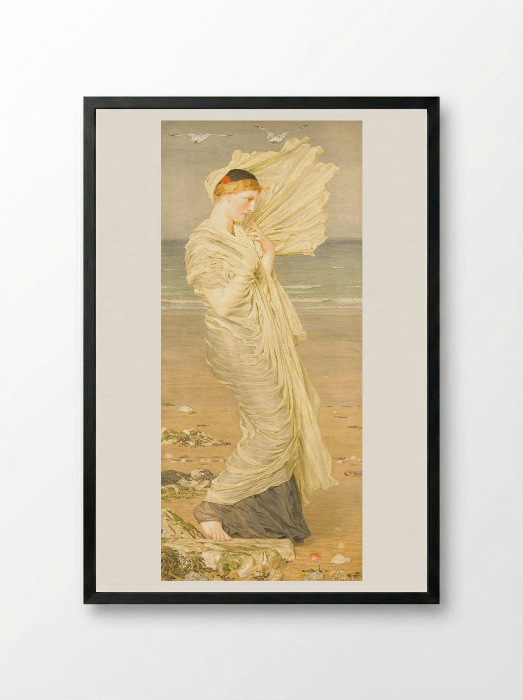 Seagulls - Albert Joseph Moore - Framed Print Black
