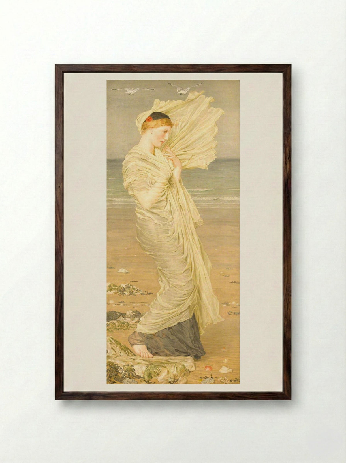 Seagulls - Albert Joseph Moore - Framed Print Dark Wood