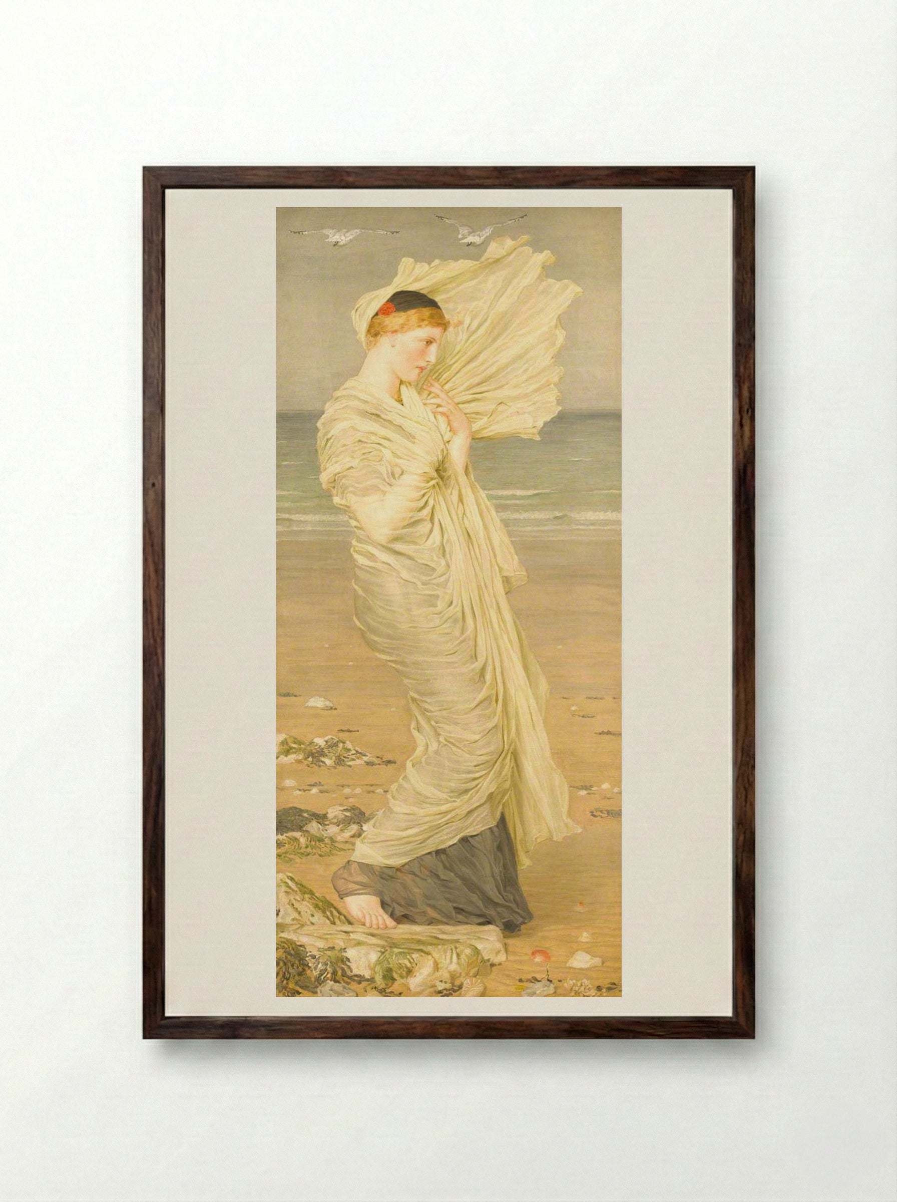 Seagulls - Albert Joseph Moore - Framed Print Dark Wood