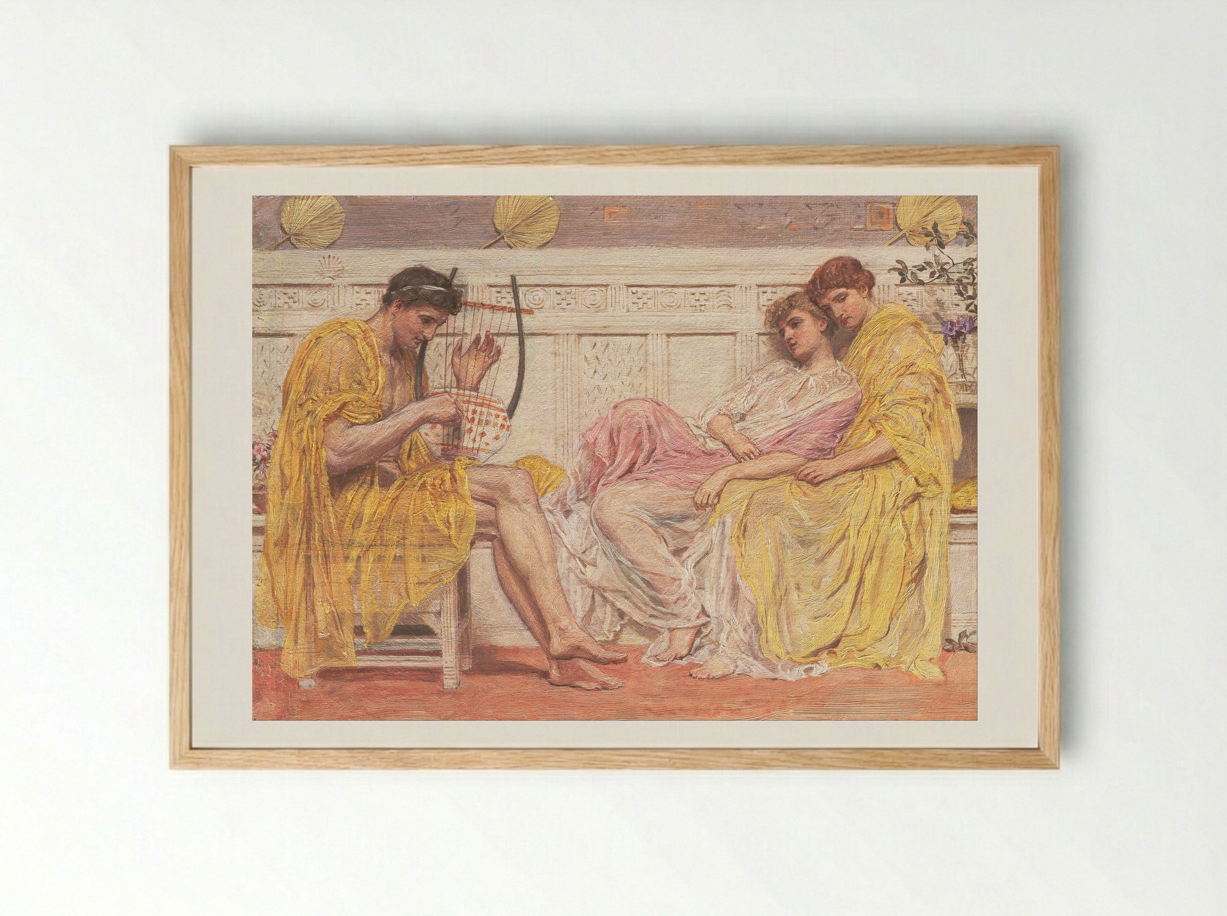 A Musician - Albert Joseph Moore - Framed Print Wood