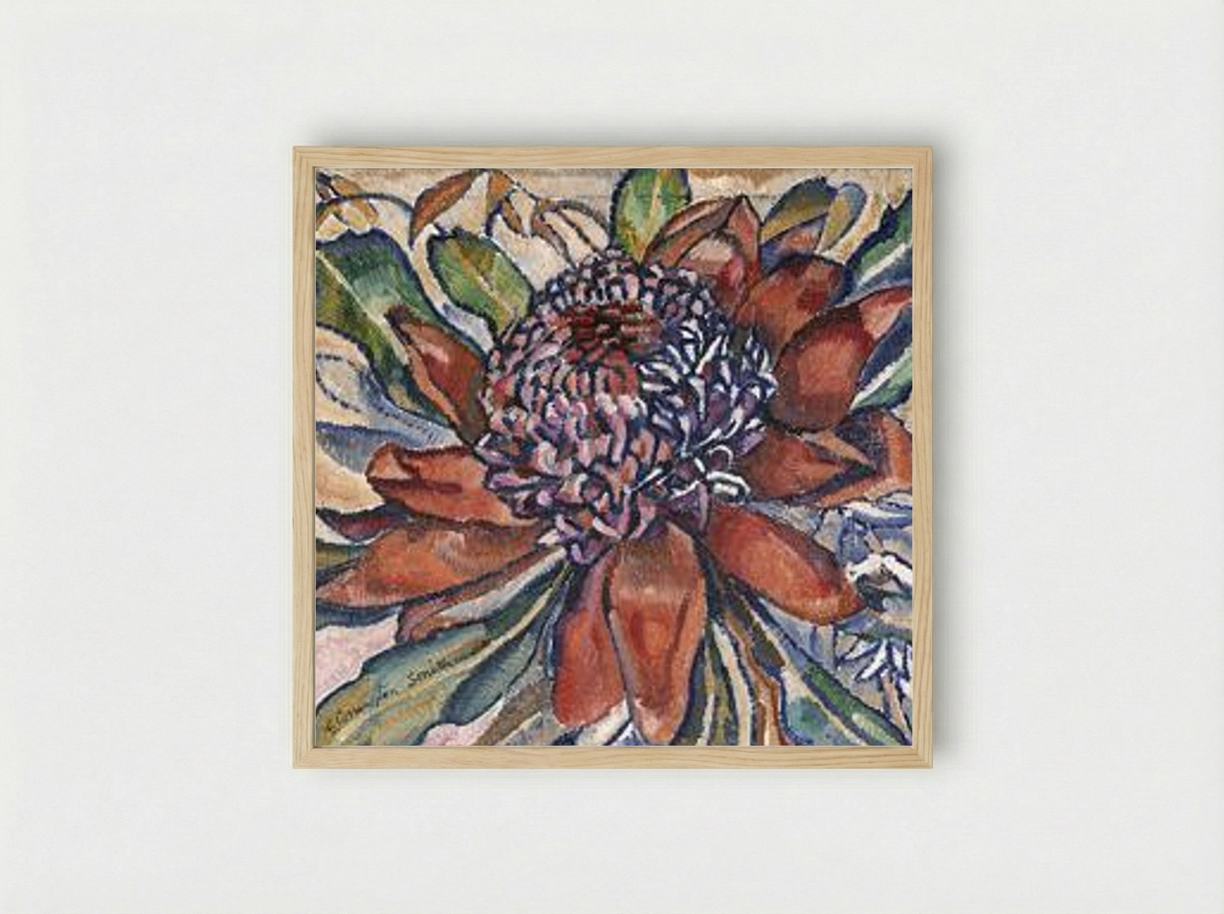 Waratah - Grace Cossington Smith - Framed Print Wood