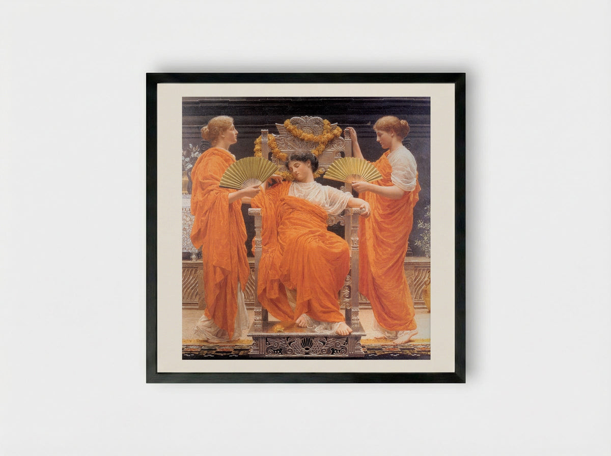 Midsummer - Albert Joseph Moore - Framed Print Black