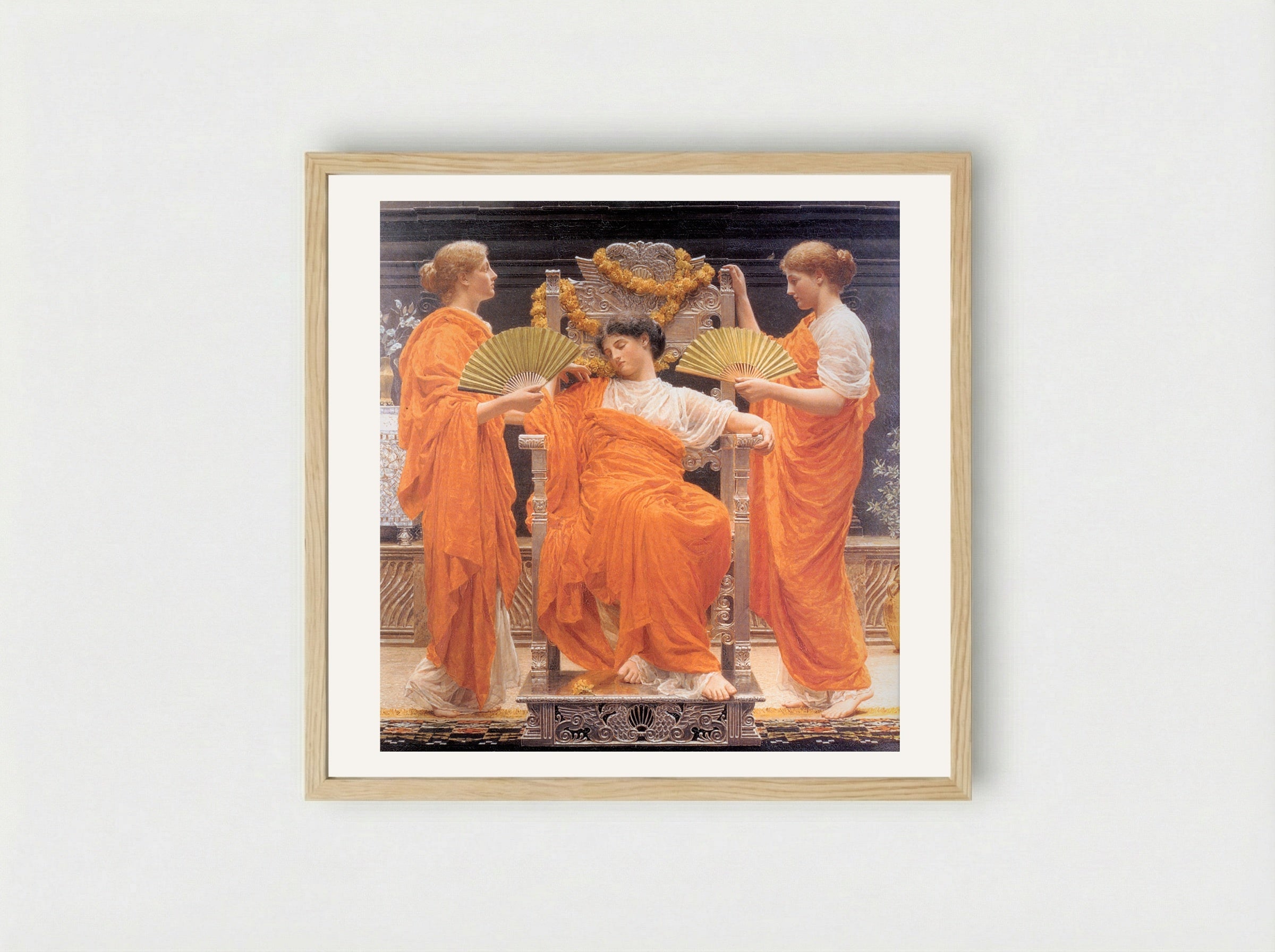 Midsummer - Albert Joseph Moore - Framed Print Wood