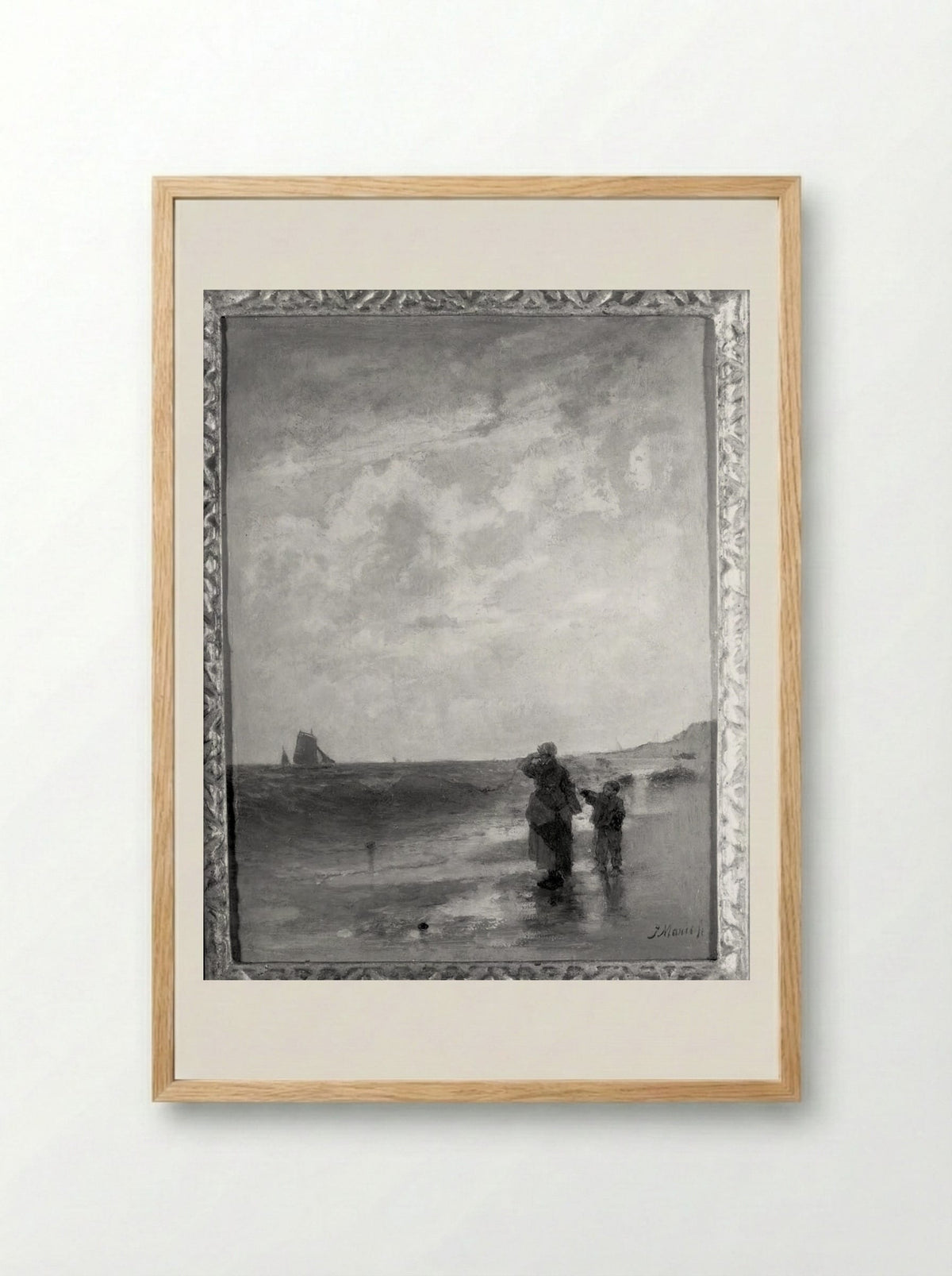 Seascape - Jacob Maris - Framed Print Wood
