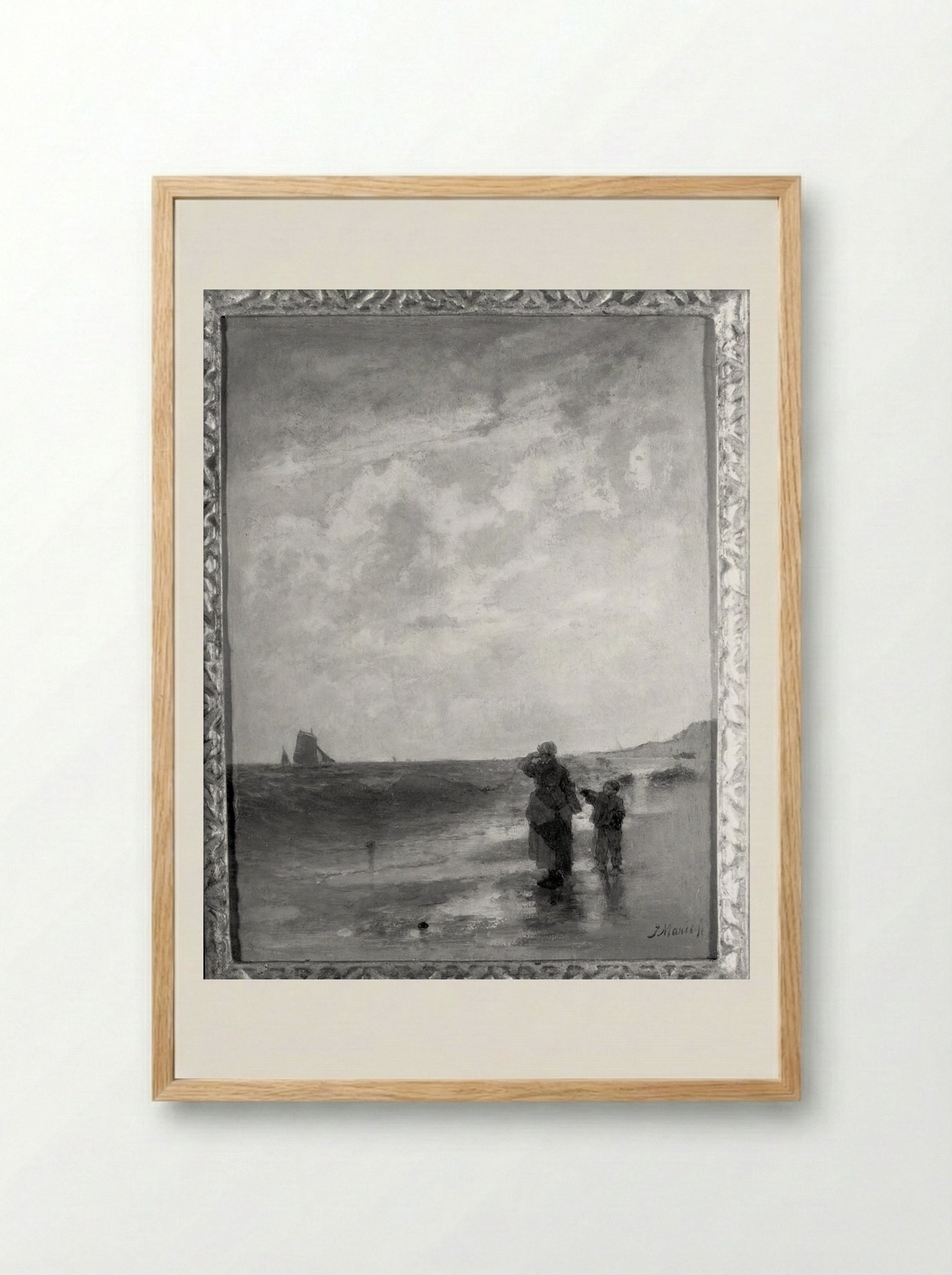 Seascape - Jacob Maris - Framed Print Wood