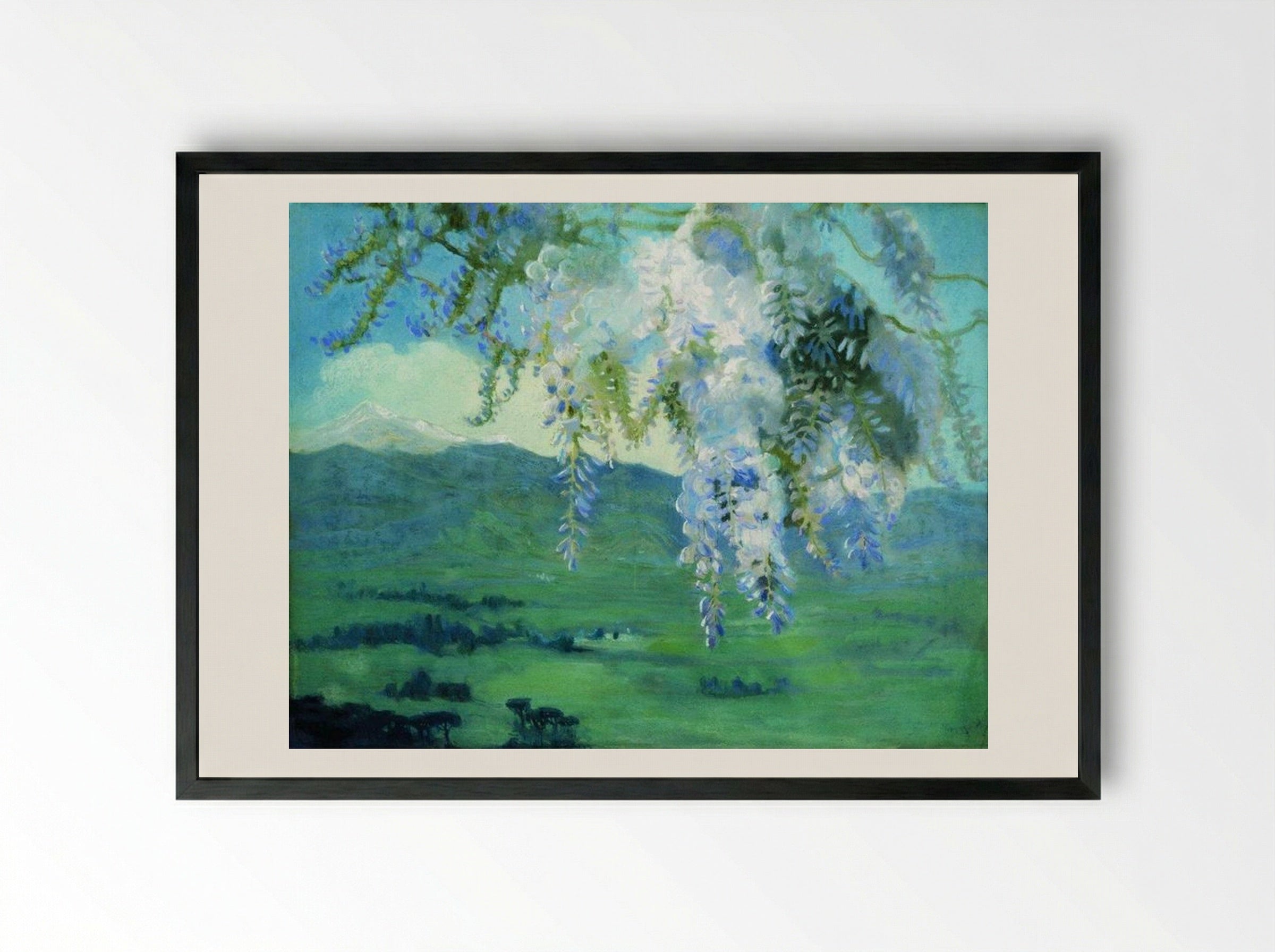 Blooming Wisteria - Boris Kustodiev - Framed Print Black