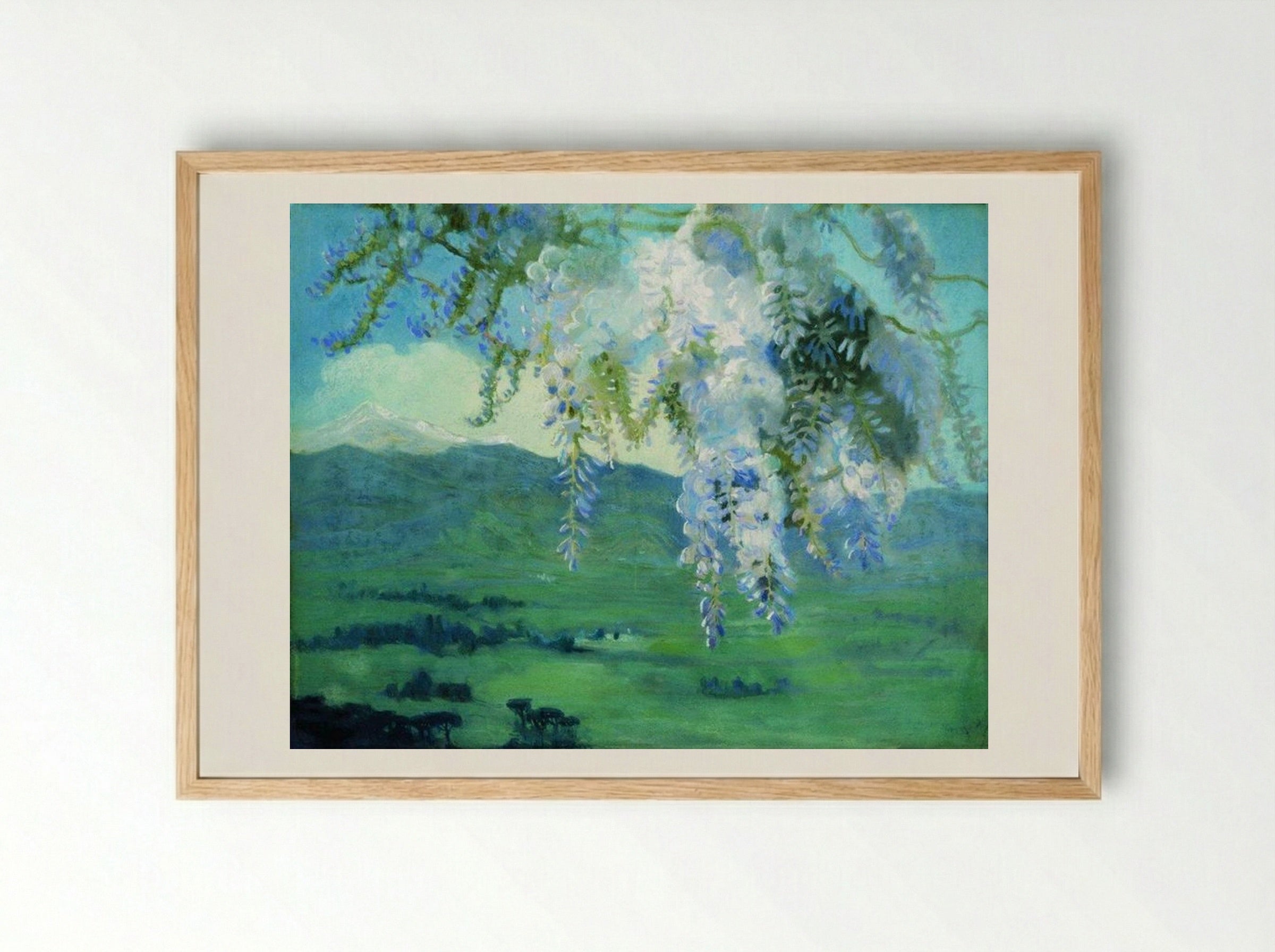 Blooming Wisteria - Boris Kustodiev - Framed Print Wood