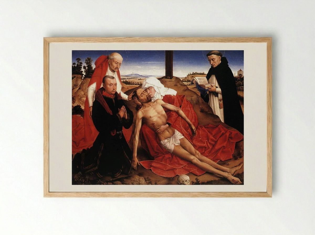 Lamentation - Rogier van der Weyden - Framed Print Wood