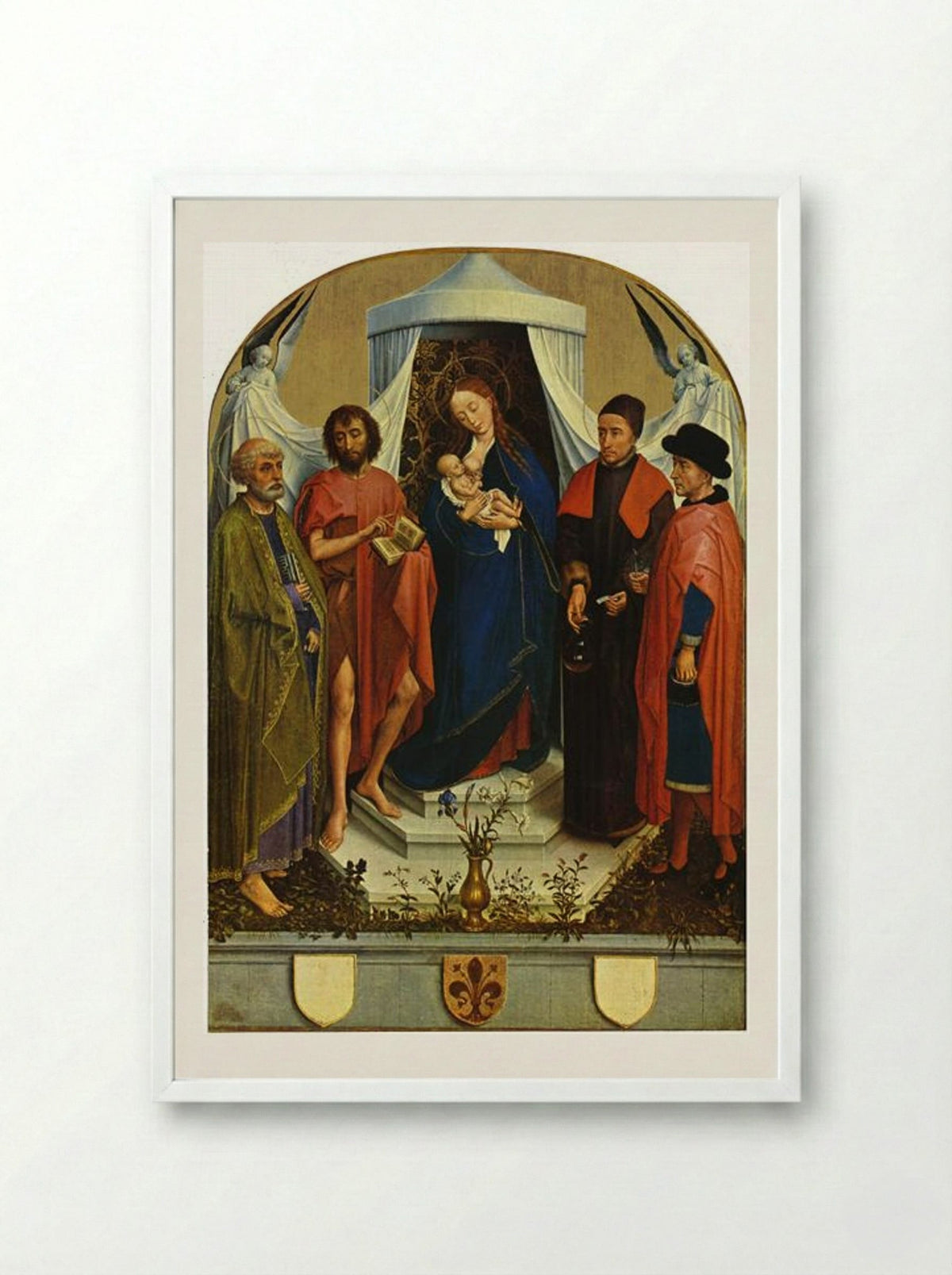 Medici Madonna - Rogier van der Weyden - Framed Print White