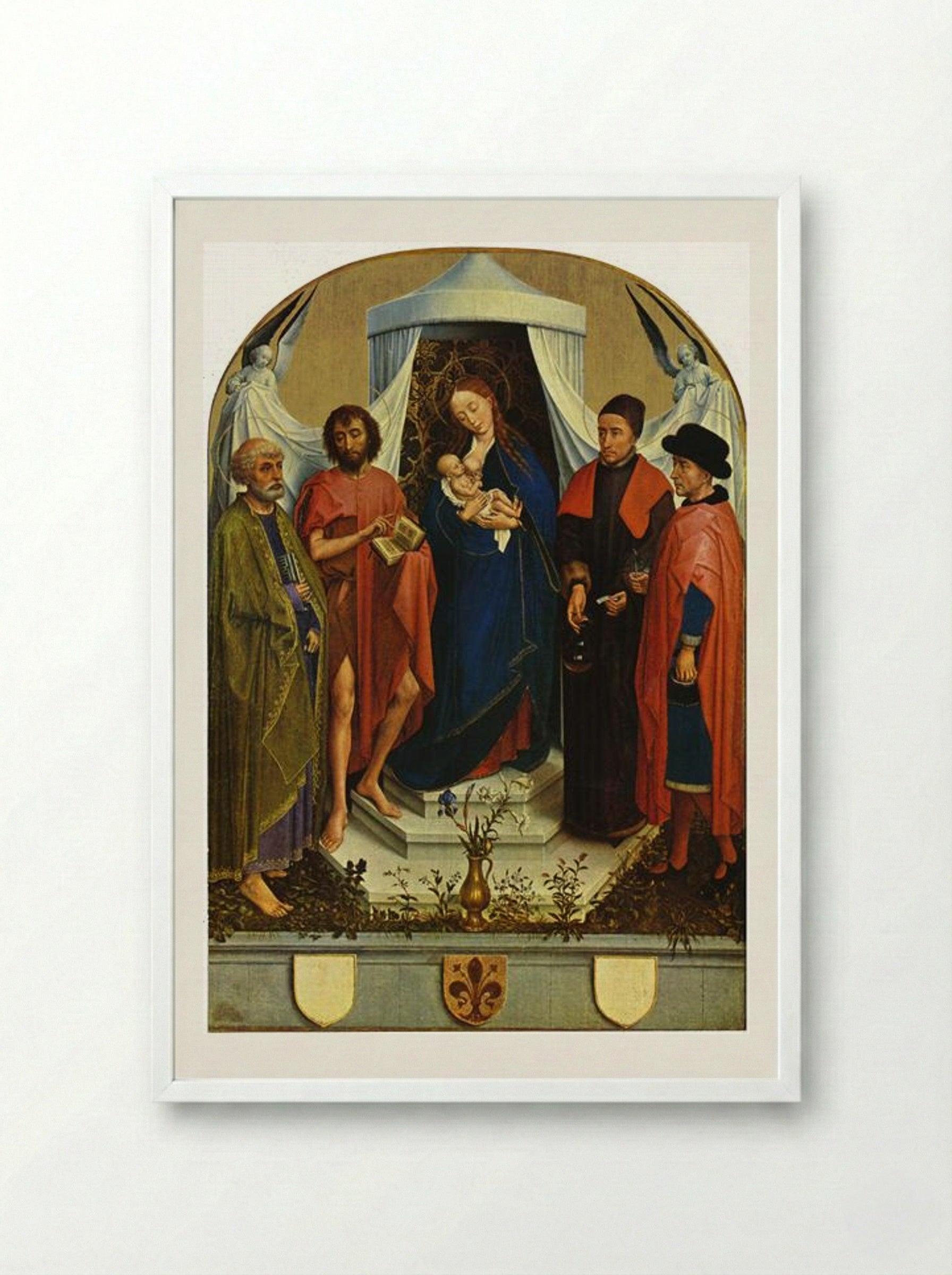 Medici Madonna - Rogier van der Weyden - Framed Print White