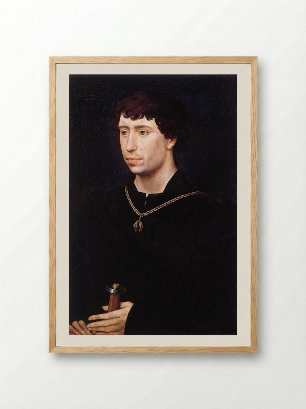 Portrait of Charles the Bold - Rogier van der Weyden - Framed Print Wood