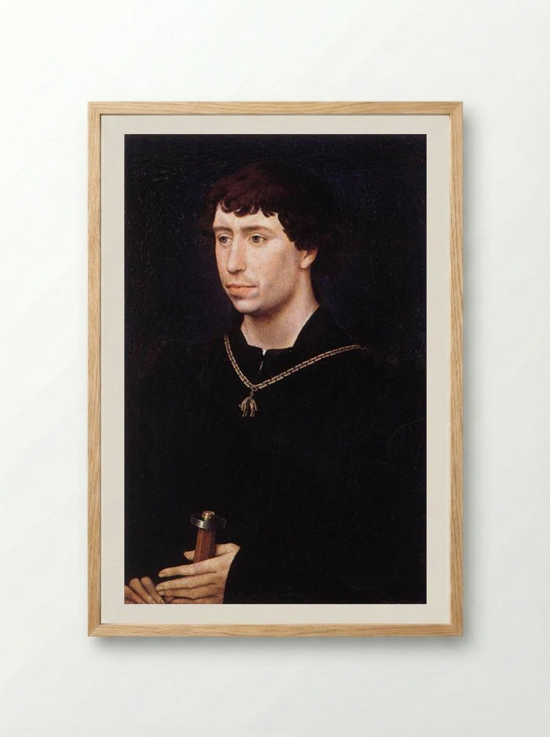 Portrait of Charles the Bold - Rogier van der Weyden - Framed Print Wood