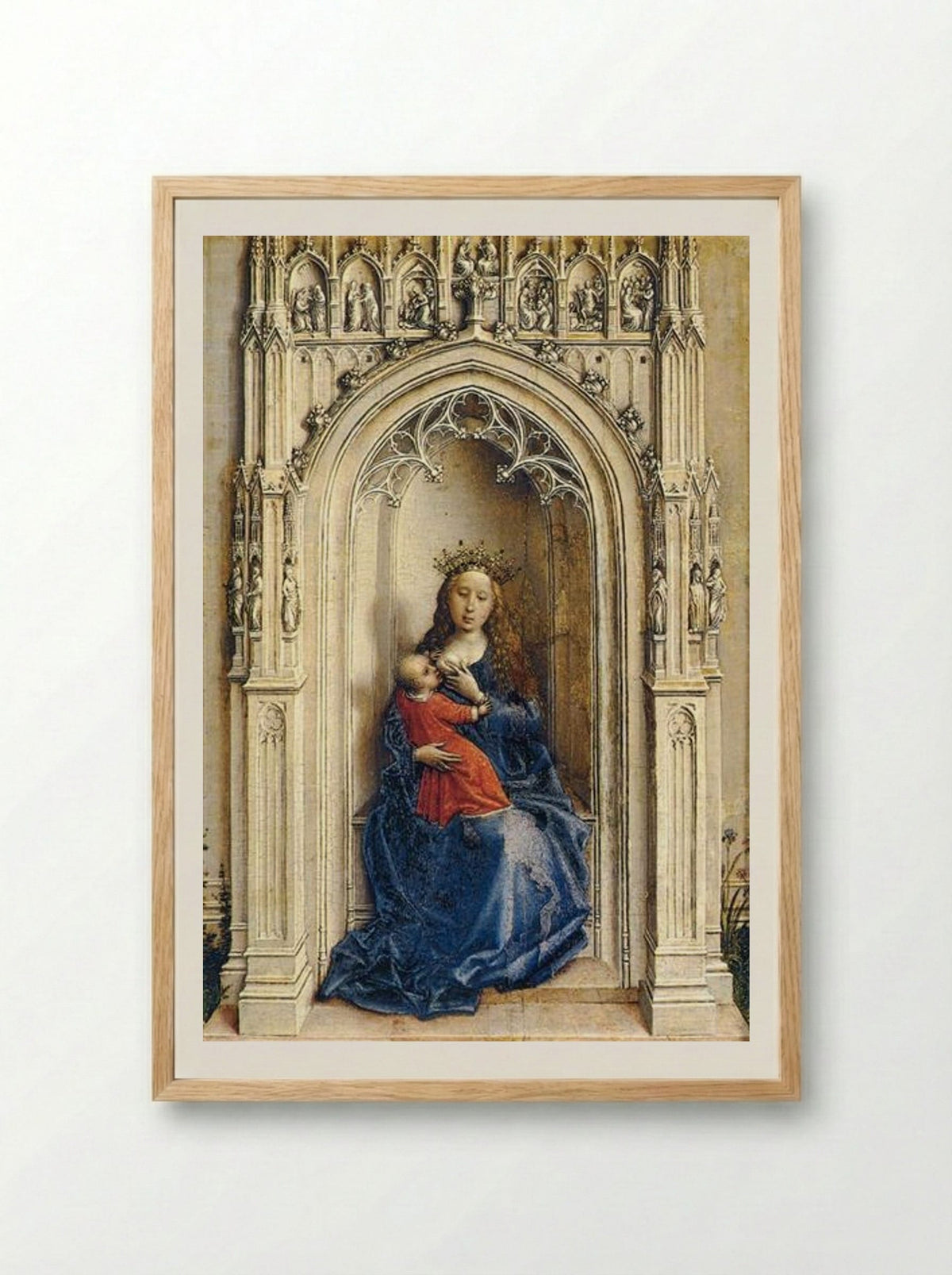 Virgin and Child - Rogier van der Weyden - Framed Print Wood