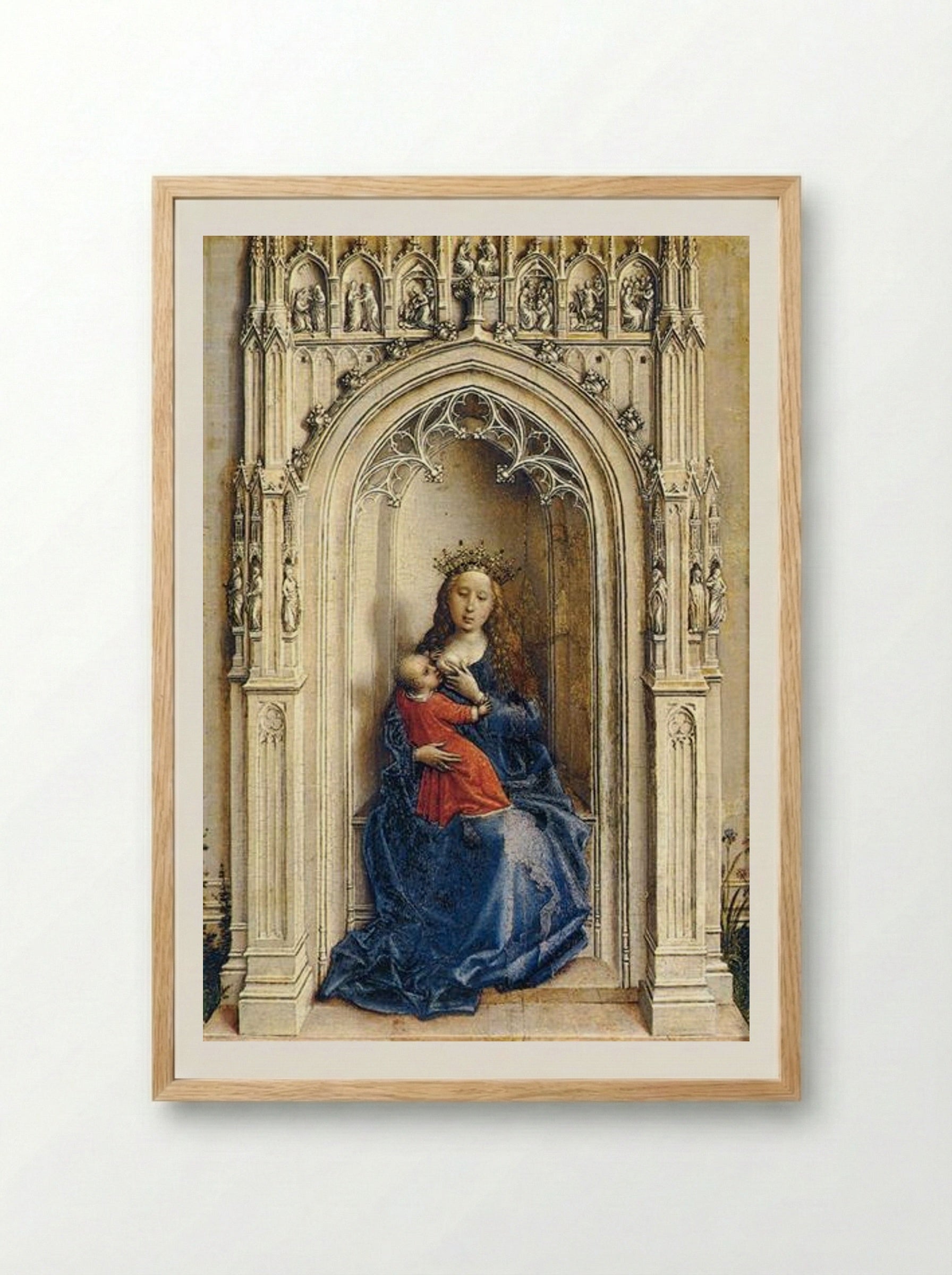 Virgin and Child - Rogier van der Weyden - Framed Print Wood