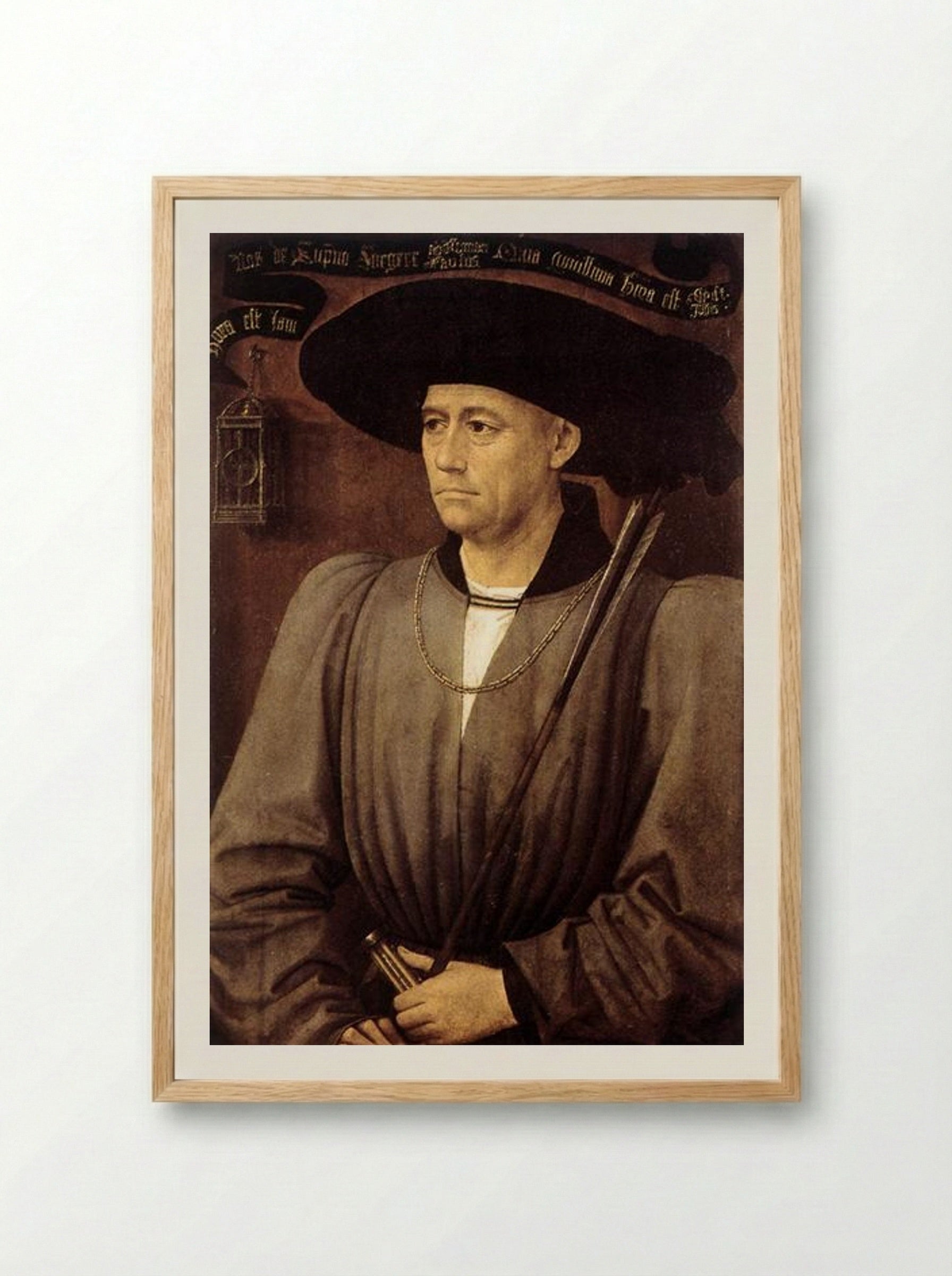 Portrait of a Man - Rogier van der Weyden - Framed Print Wood