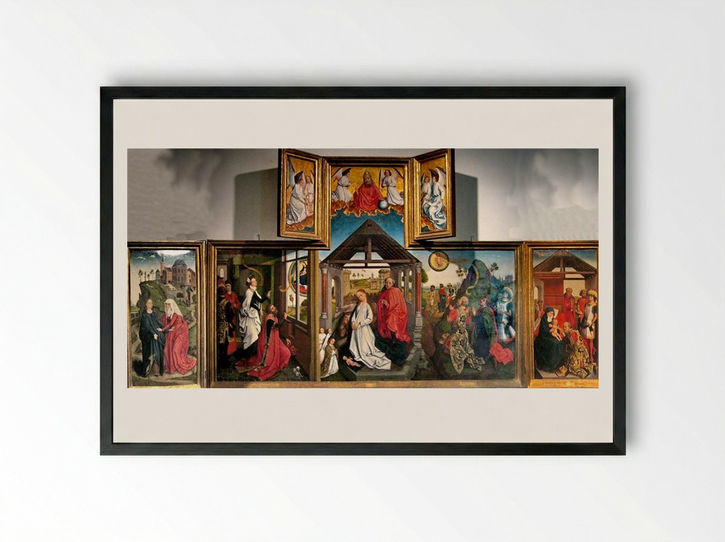 The Bladelin Triptych - Rogier van der Weyden - Framed Print Black