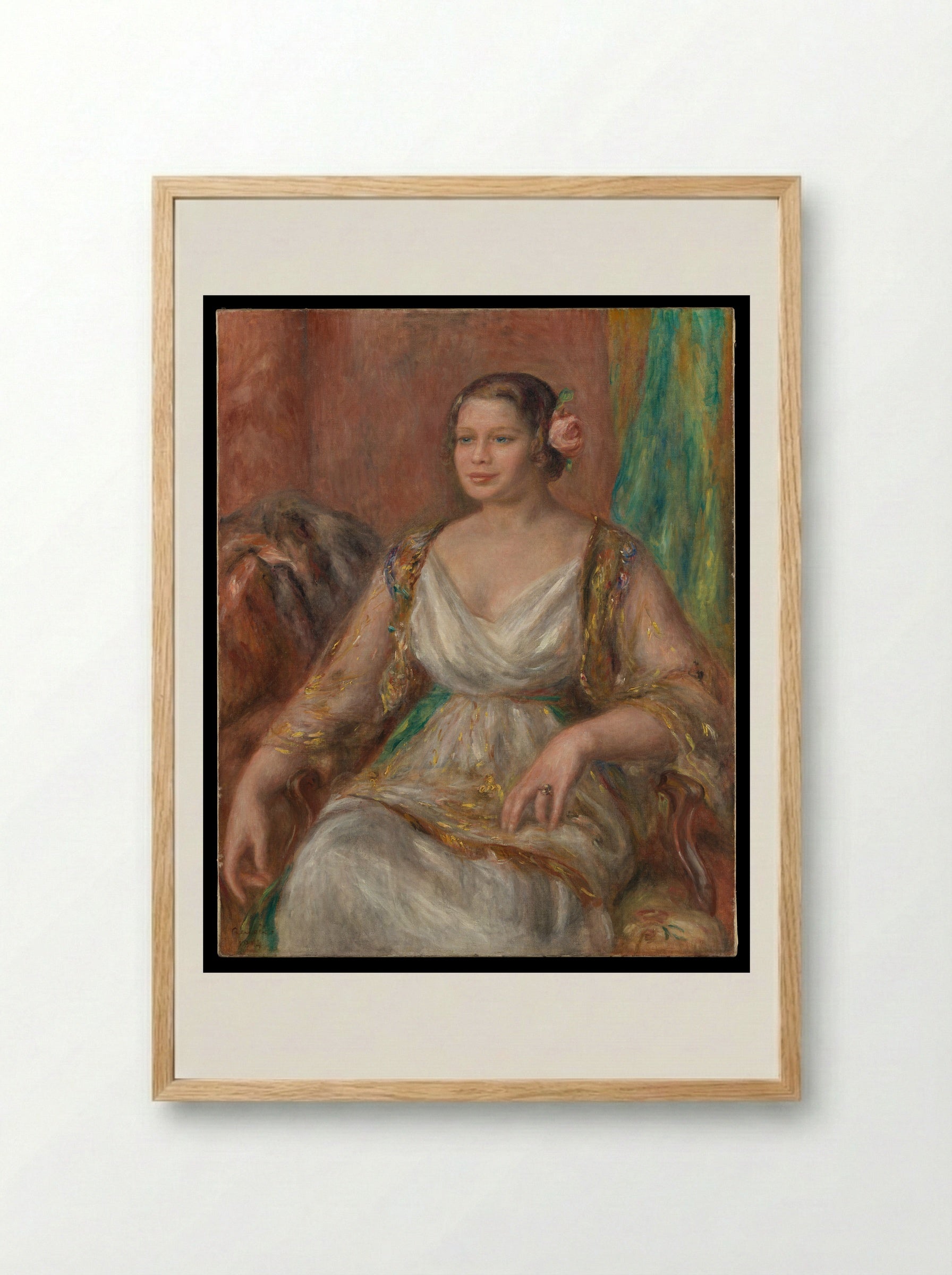 Tilla Durieux - Auguste Renoir - Framed Print Wood