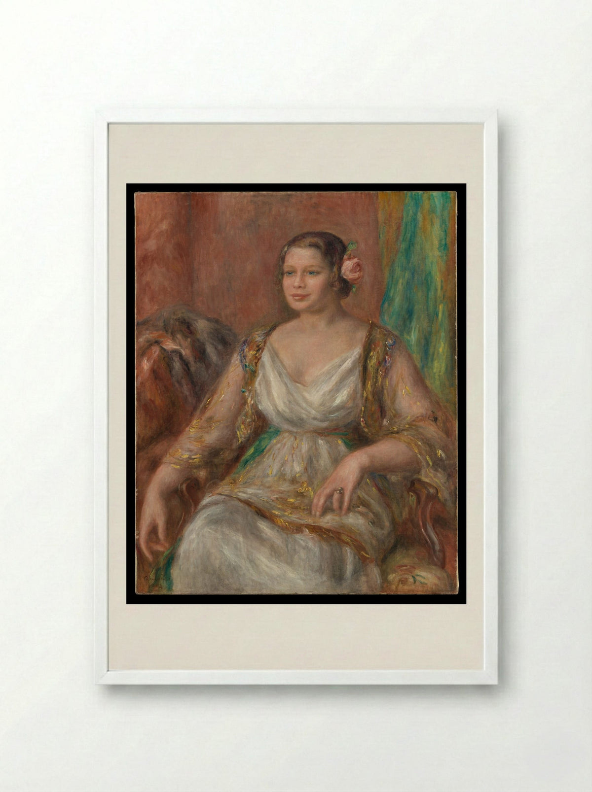 Tilla Durieux - Auguste Renoir - Framed Print White