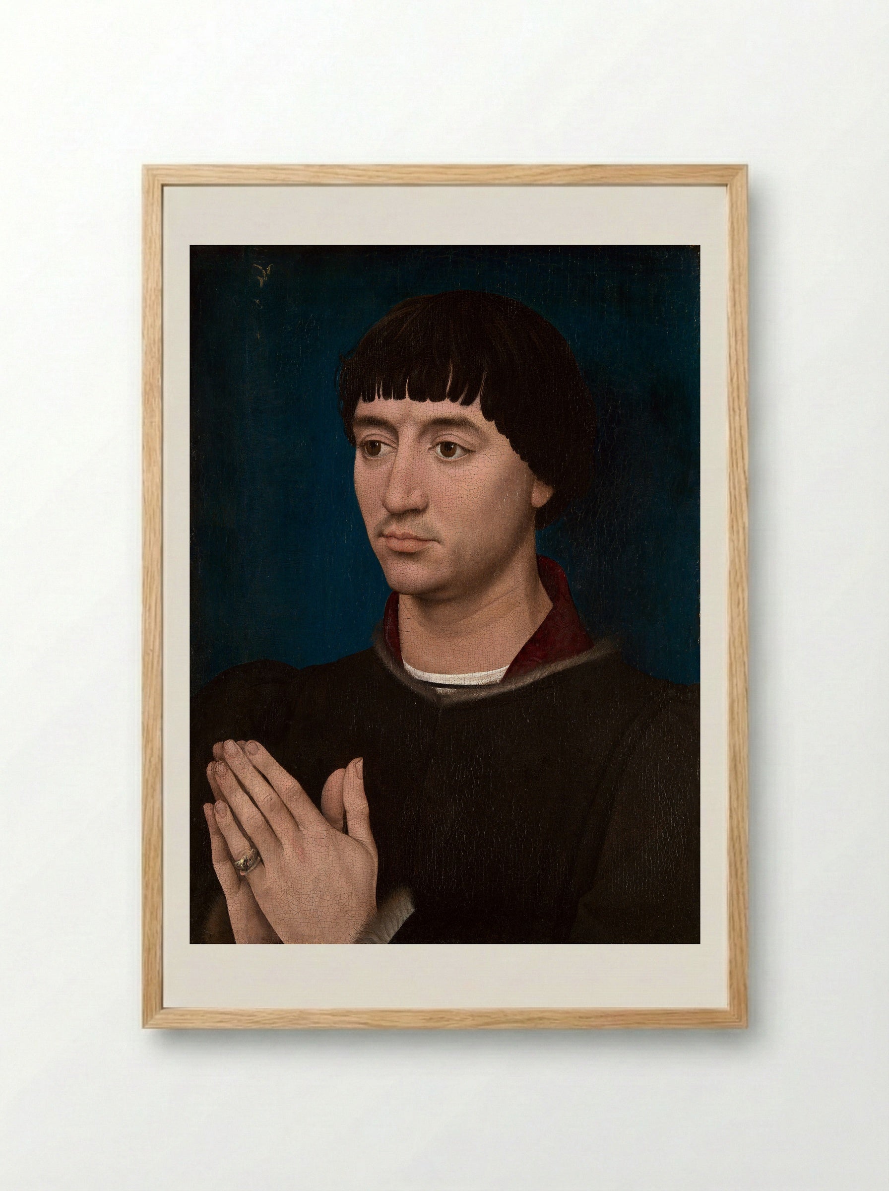 Portrait of Jean de Gros - Rogier van der Weyden - Framed Print Wood