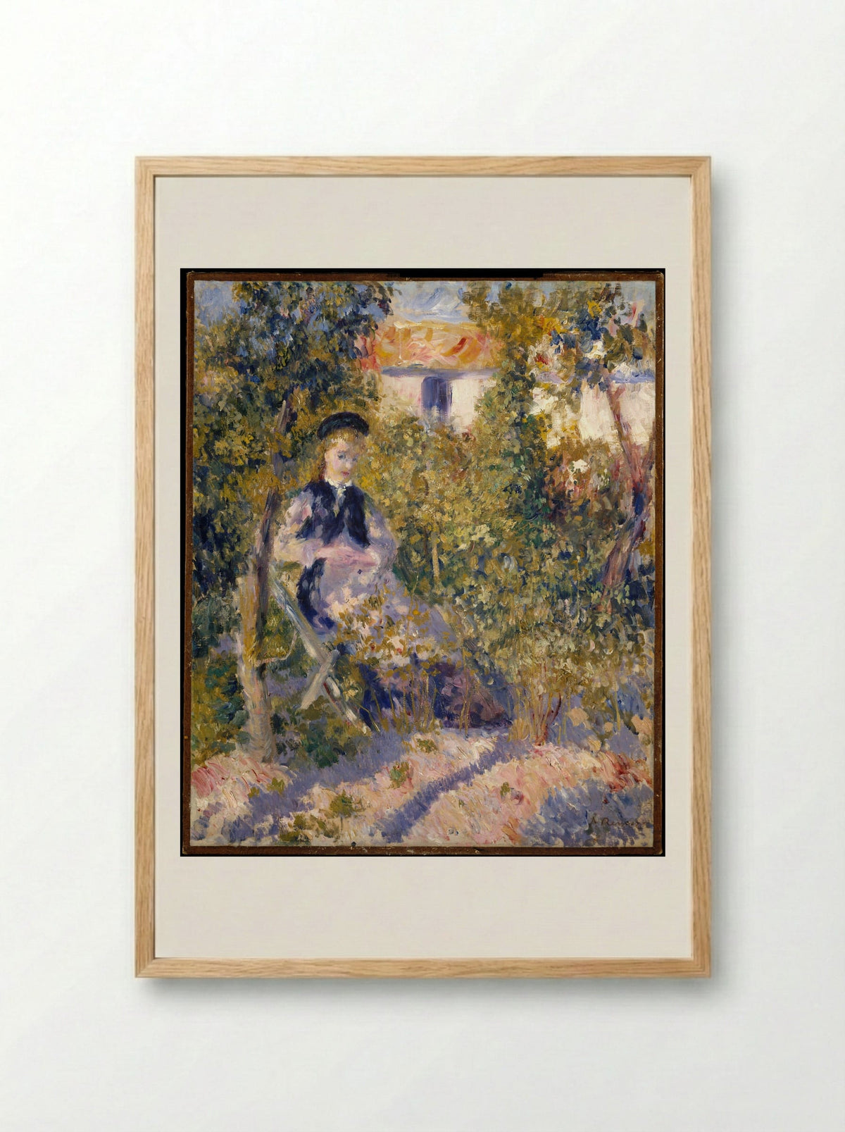 Nini in the Garden - Auguste Renoir - Framed Print Wood