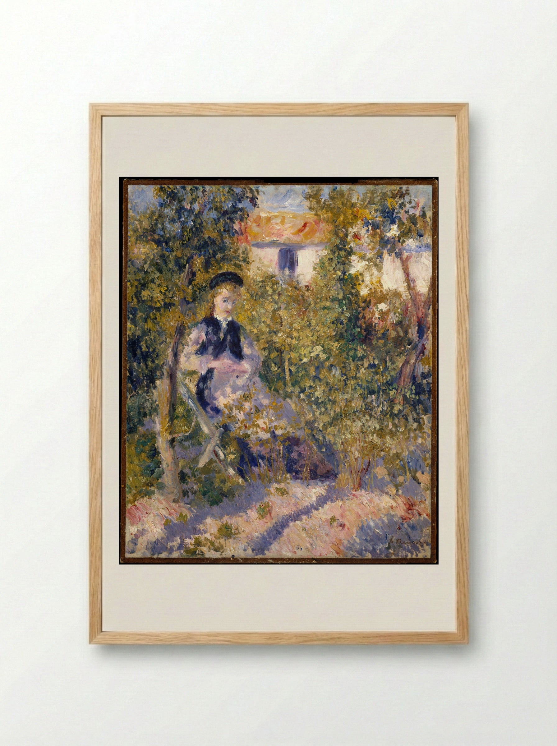 Nini in the Garden - Auguste Renoir - Framed Print Wood