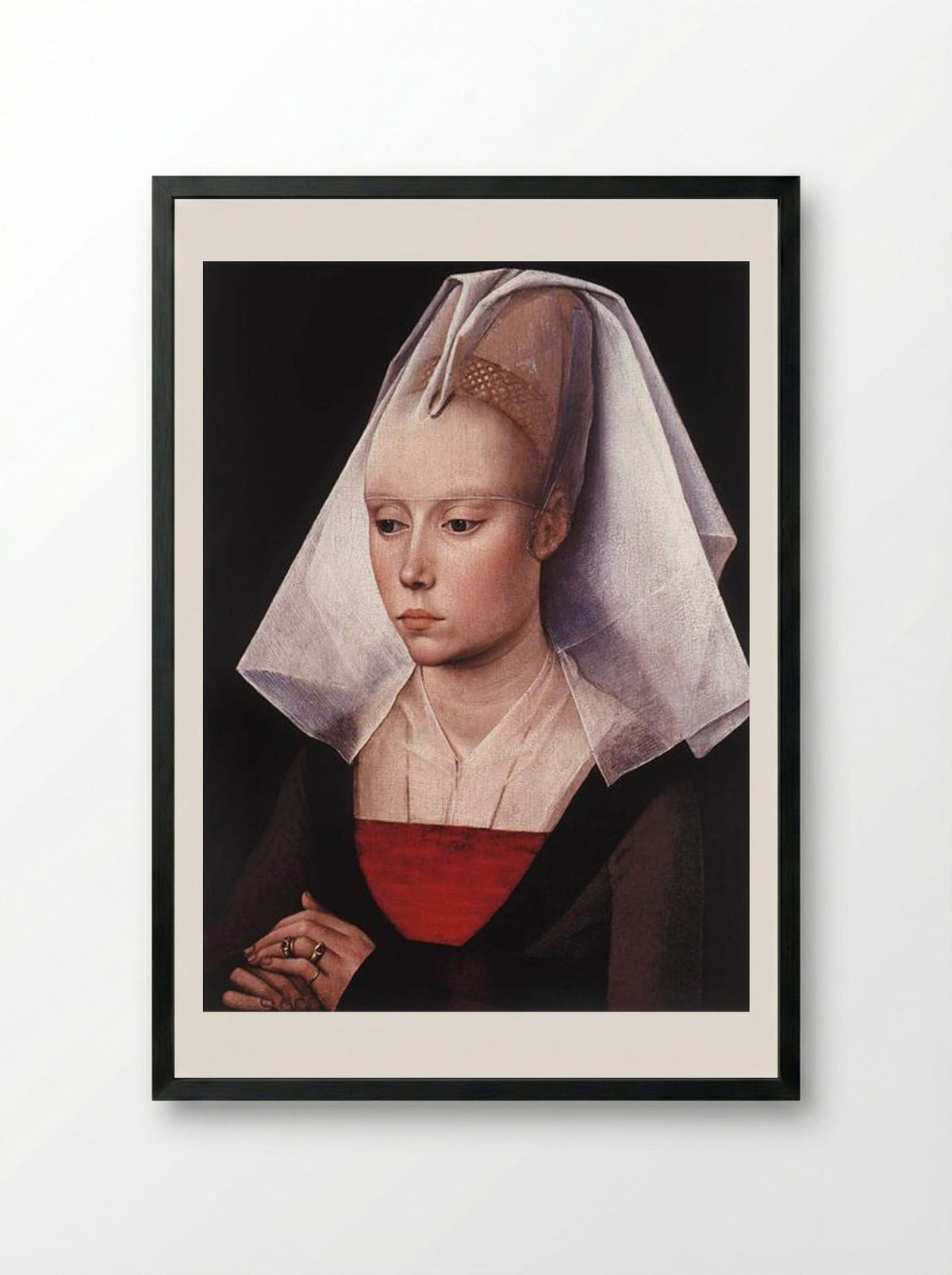 Portrait of a Woman - Rogier van der Weyden - Framed Print Black